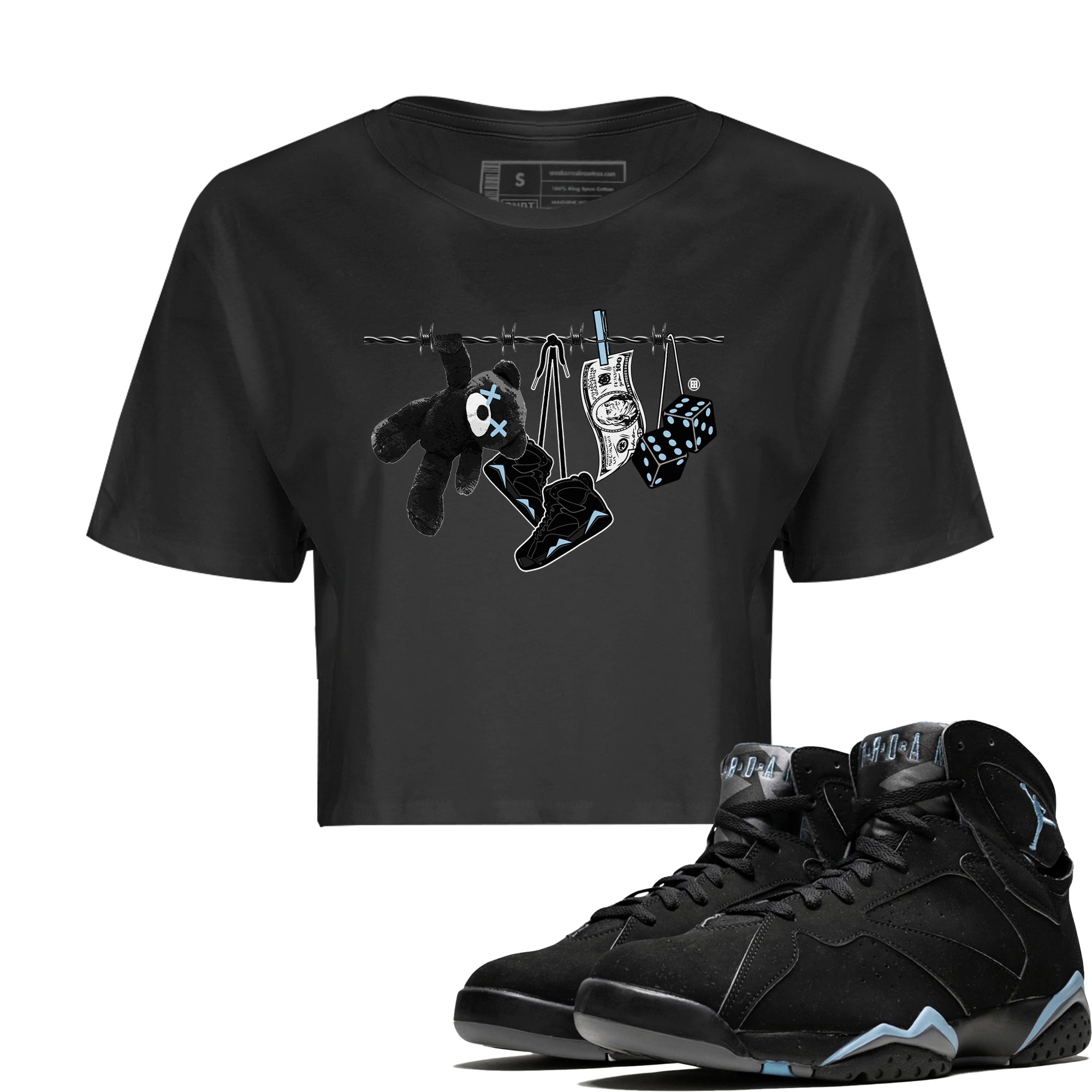 Clothesline Women's Tops - Air Jordan 7 Chambray