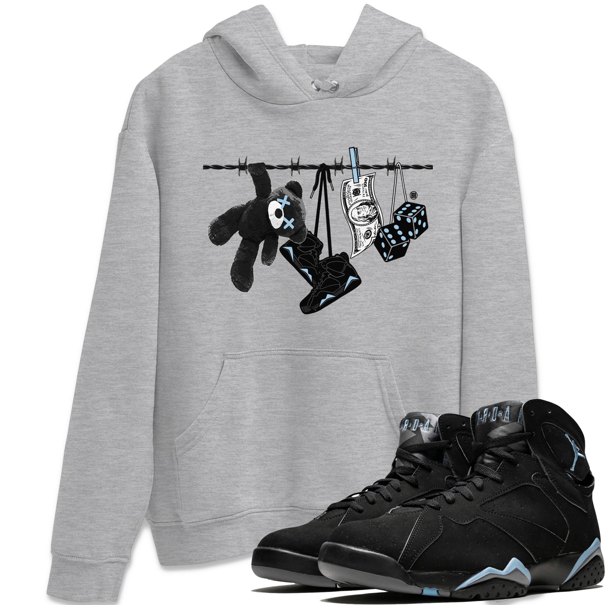 Clothesline Unisex Tops - Air Jordan 7 Chambray