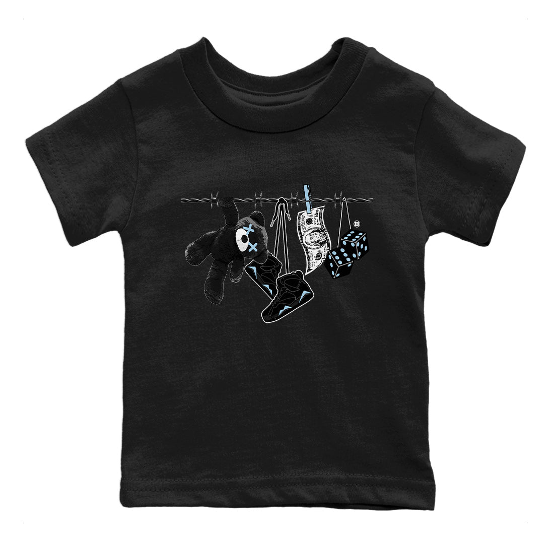 Clothesline Kids Tops - Air Jordan 7 Chambray