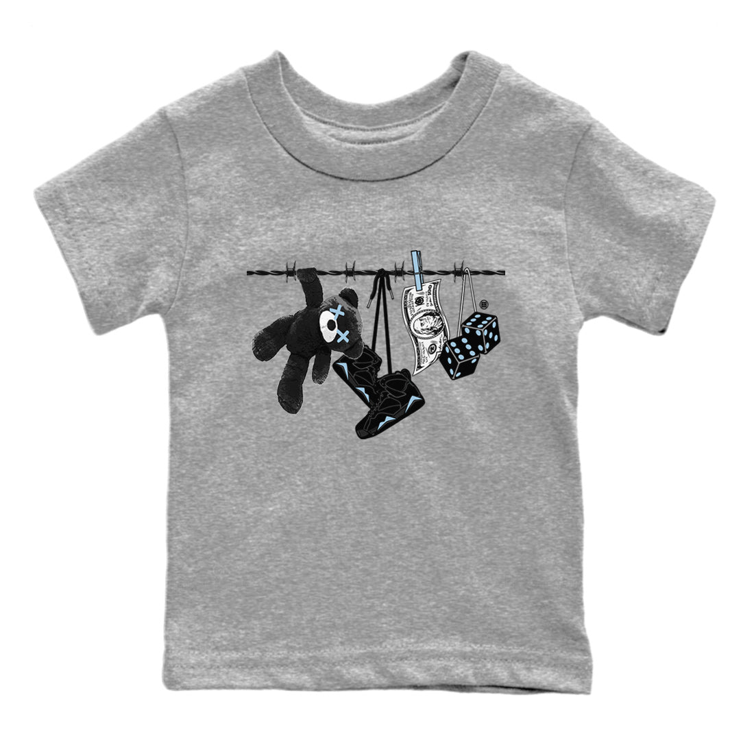Clothesline Kids Tops - Air Jordan 7 Chambray