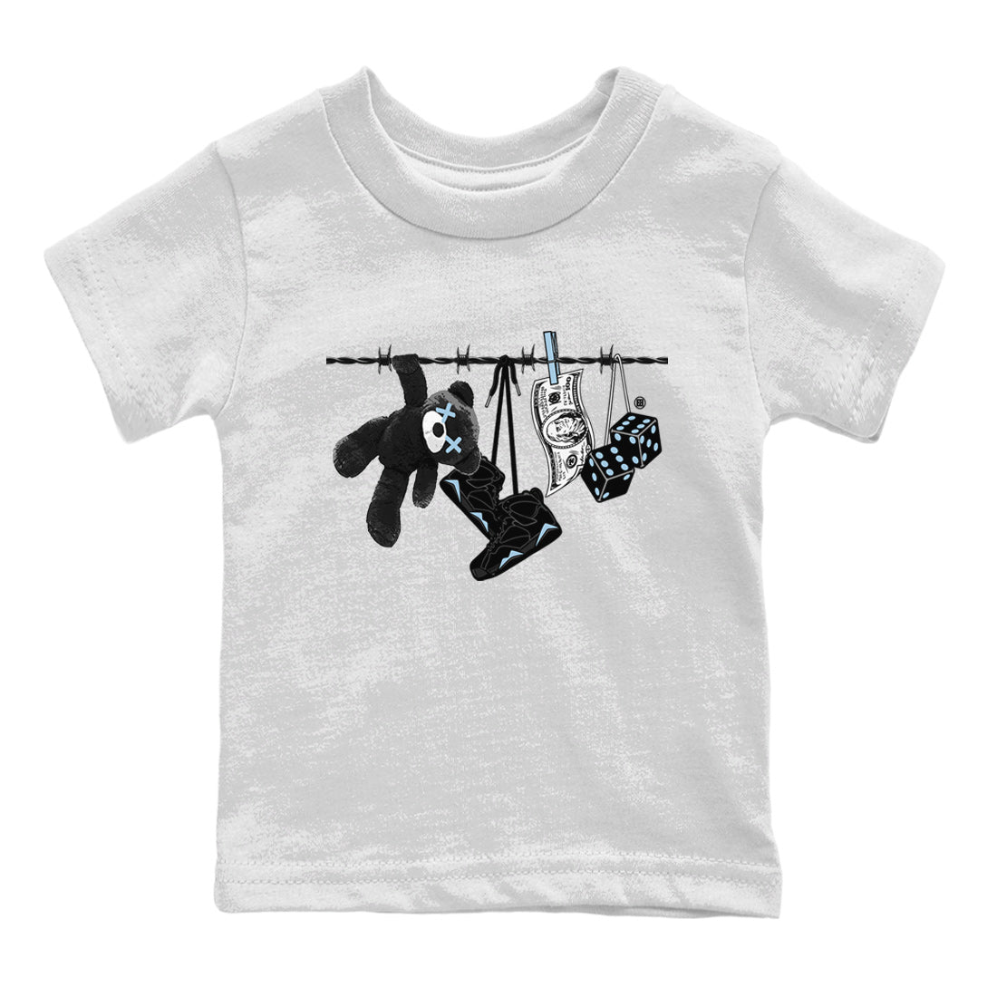 Clothesline Kids Tops - Air Jordan 7 Chambray