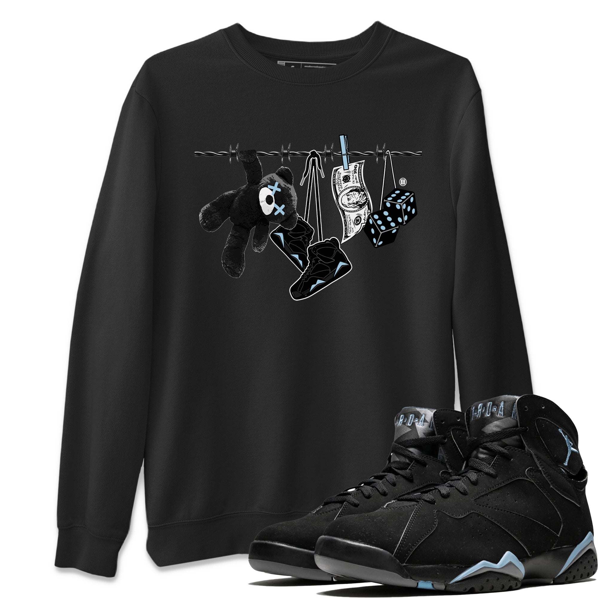 Clothesline Unisex Tops - Air Jordan 7 Chambray