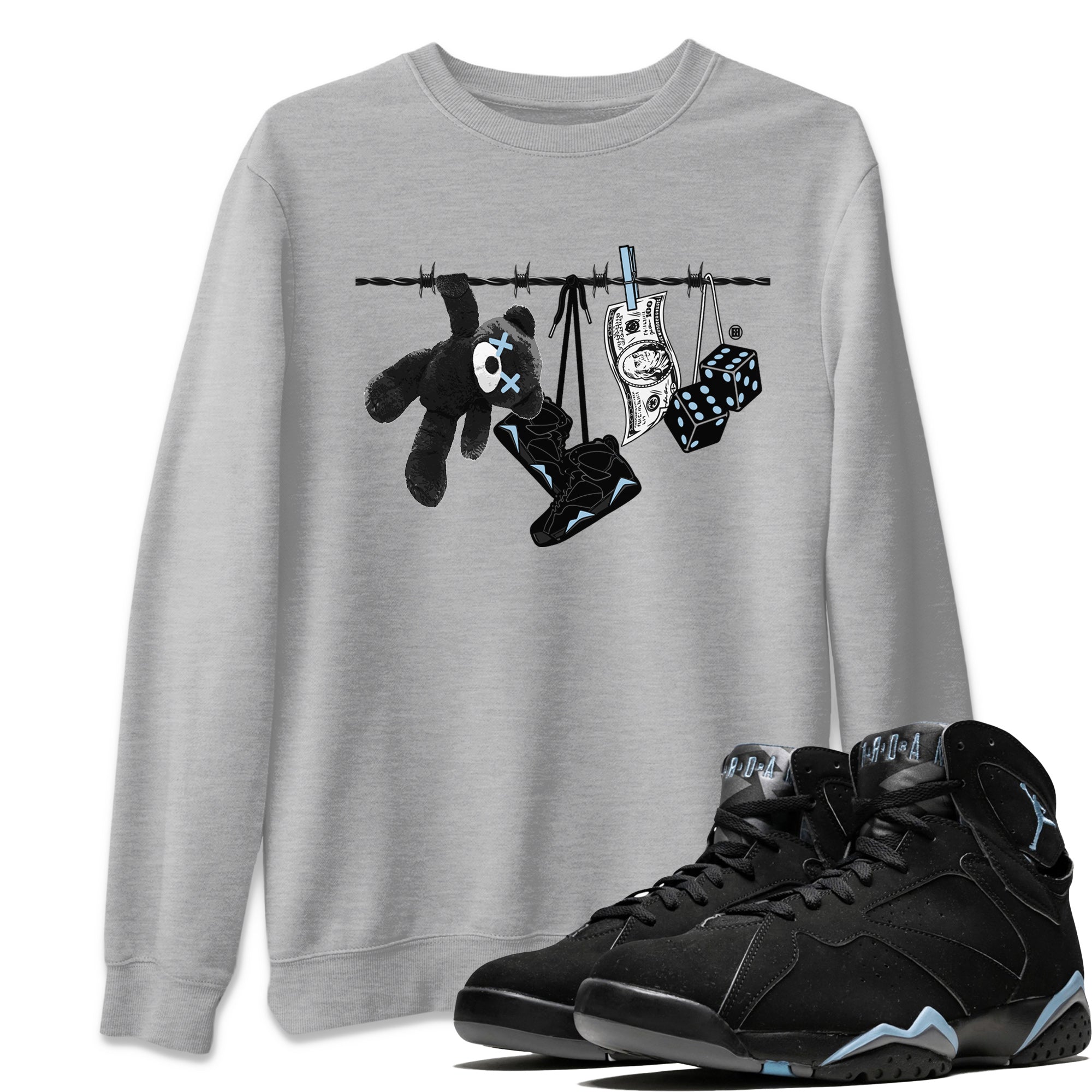 Clothesline Unisex Tops - Air Jordan 7 Chambray