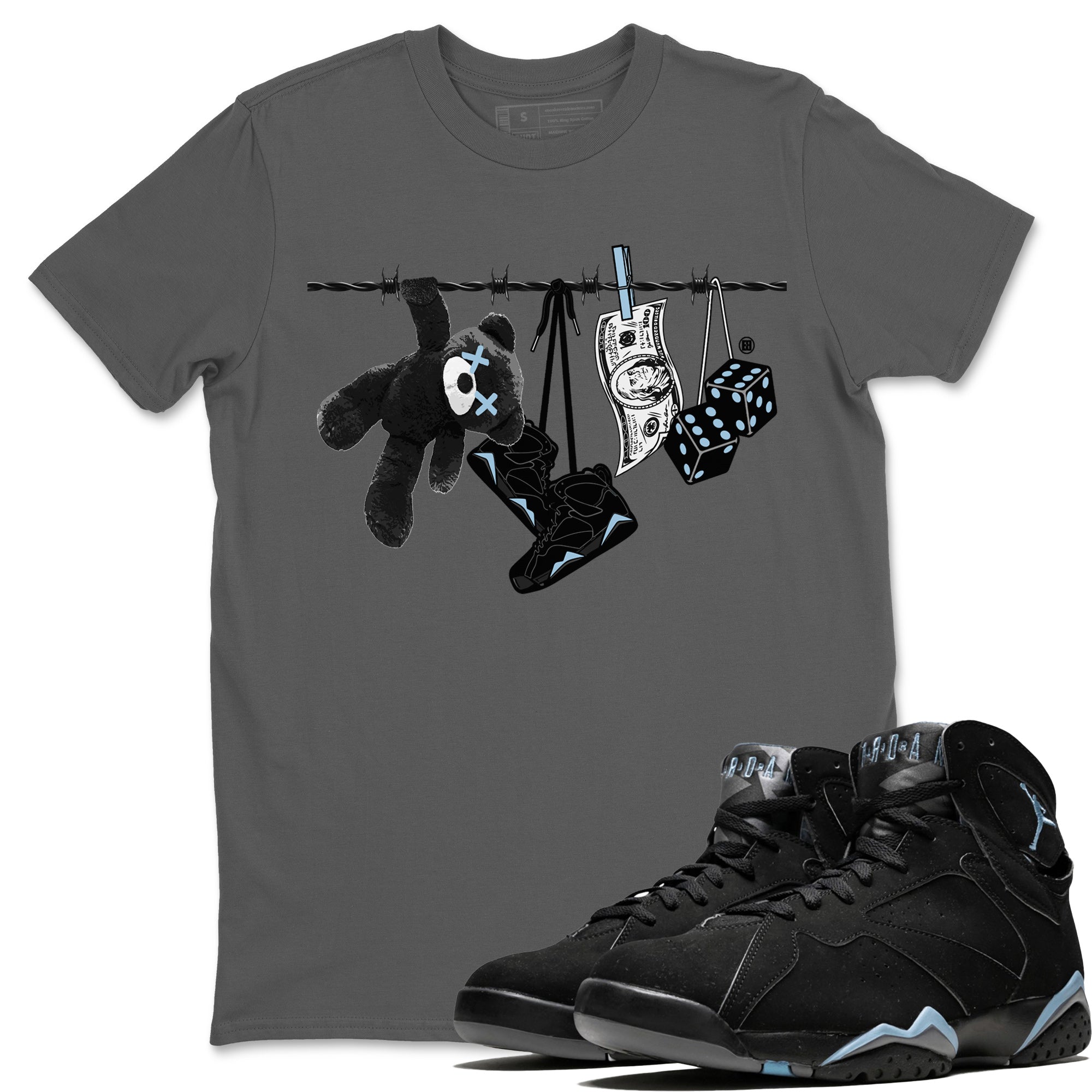 Clothesline Unisex Tops - Air Jordan 7 Chambray