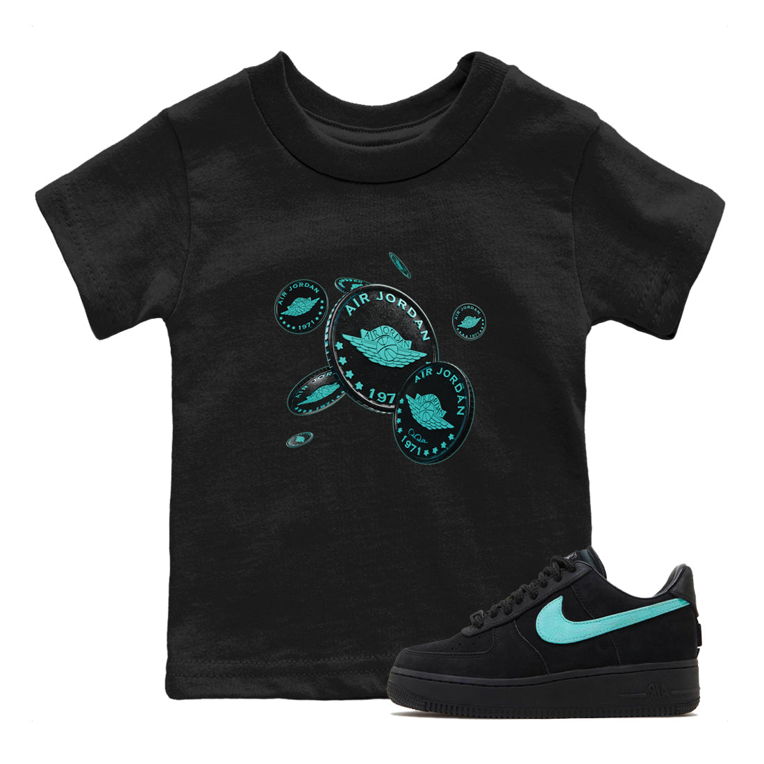 Coin Drop Kids Tops - Air Force 1 Tiffany