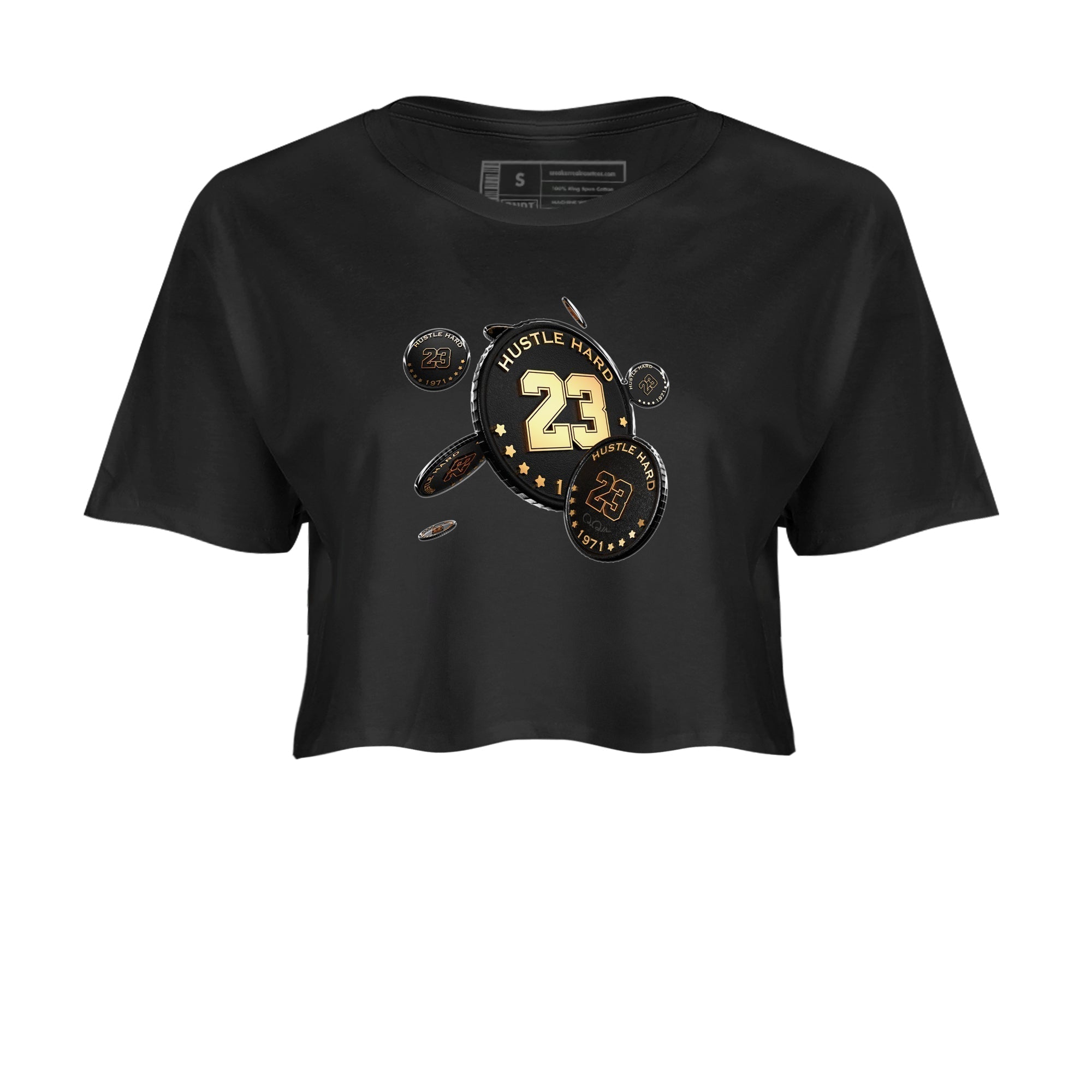 Coin Drop snkmatch Women's Top - Air Jordan 1 Black Metallic Gold