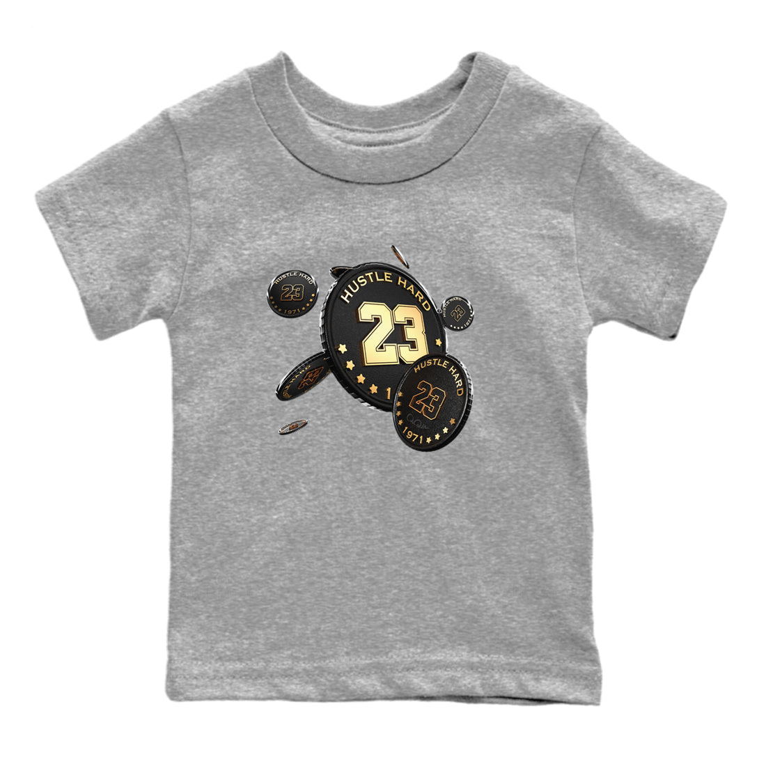 Coin Drop snkmatch Tees Kids - Air Jordan 1 Black Metallic Gold