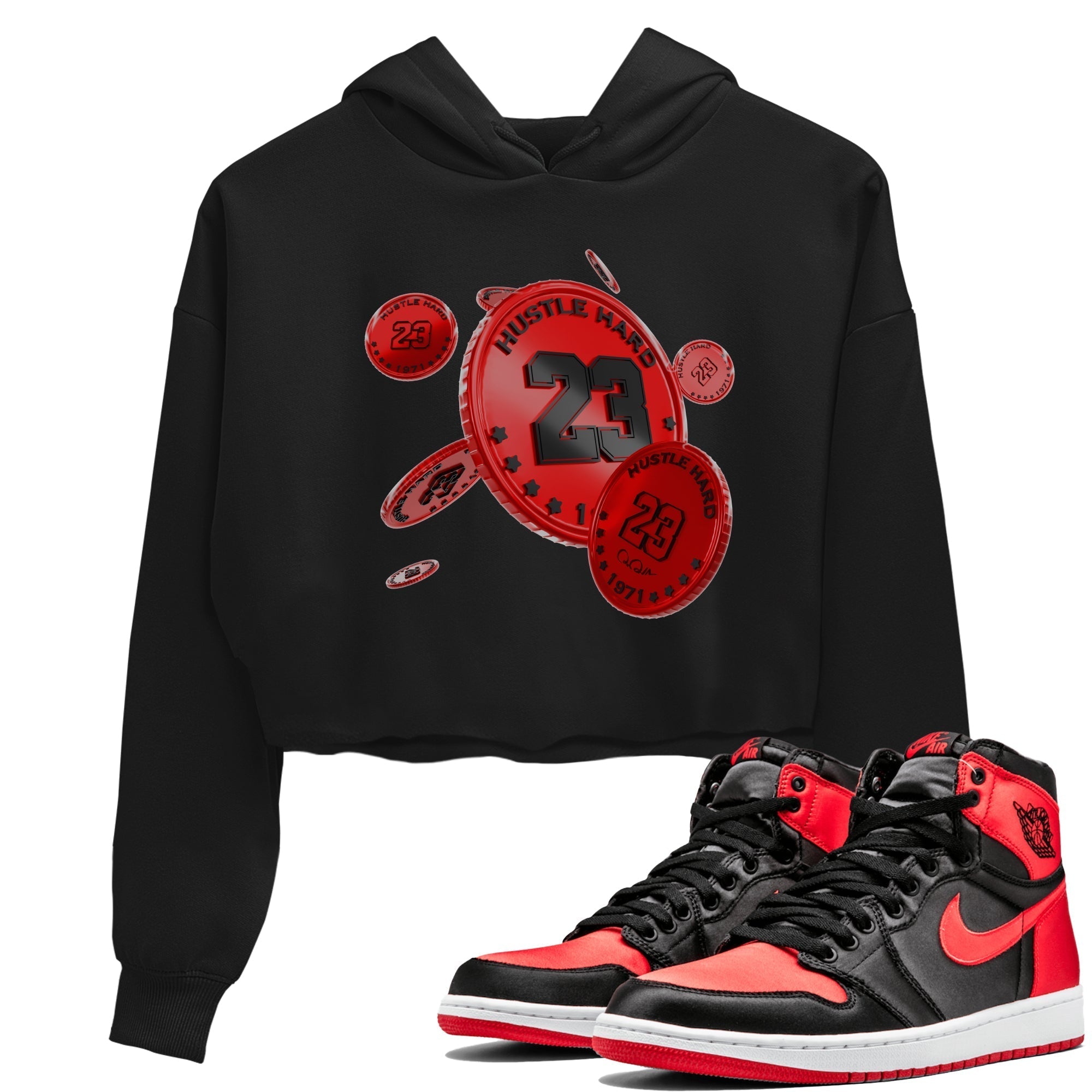 Coin Drop Women's Tops - Air Jordan 1 Satin Bred