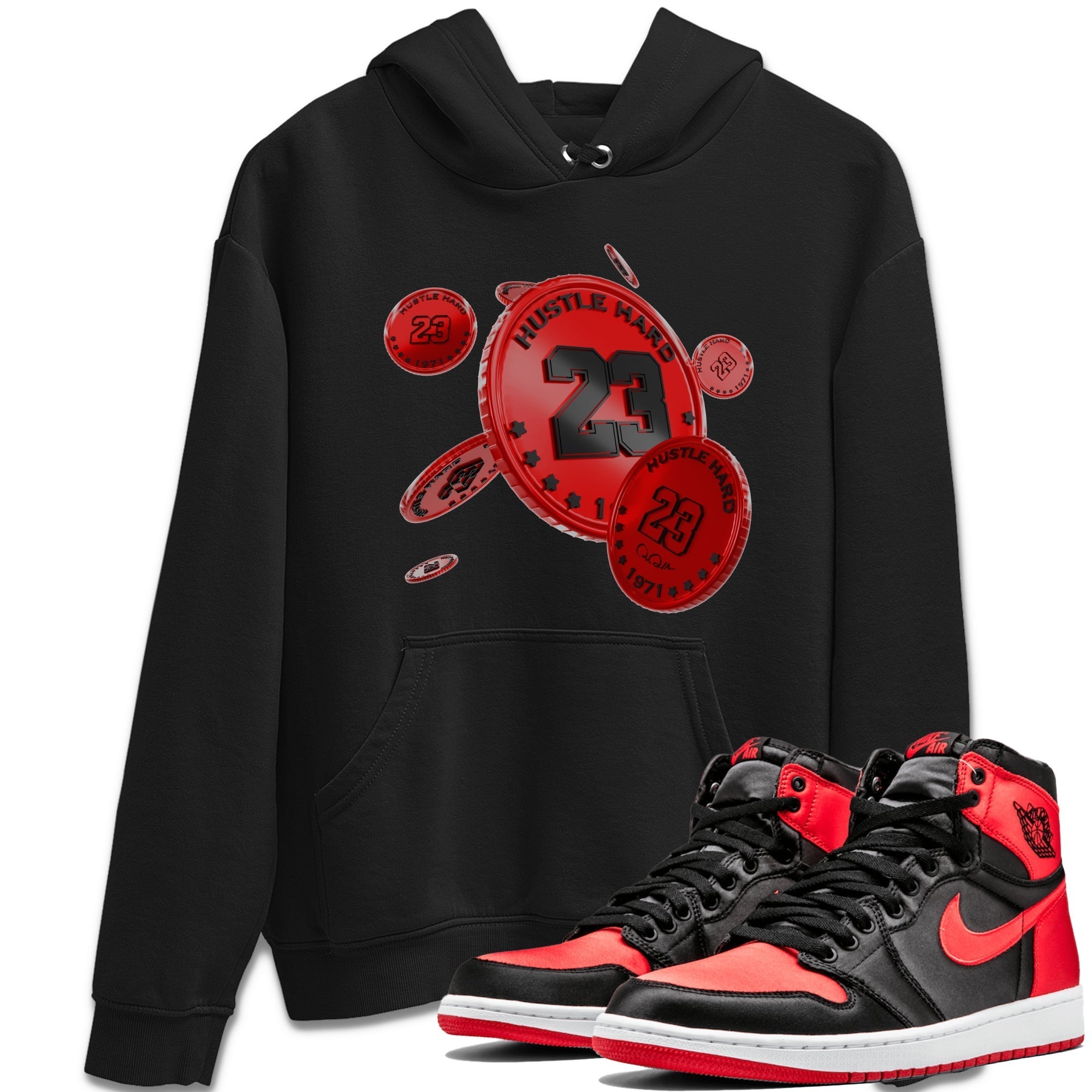 Coin Drop Unisex Tops - Air Jordan 1 Satin Bred