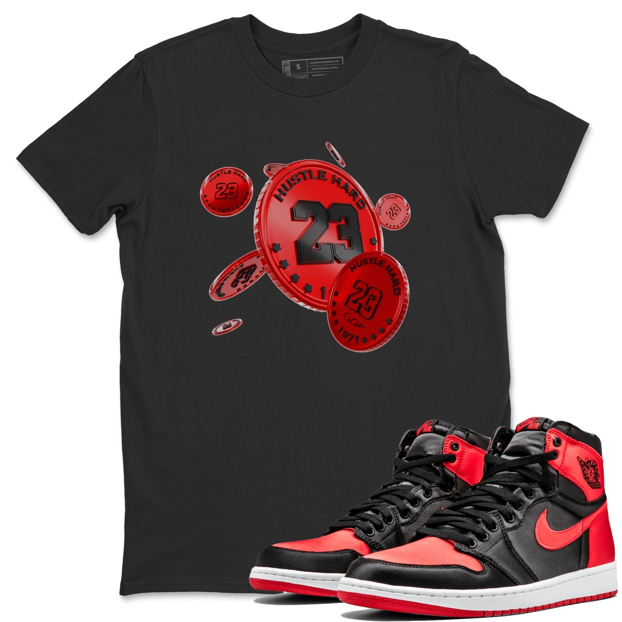 Coin Drop Unisex Tops - Air Jordan 1 Satin Bred