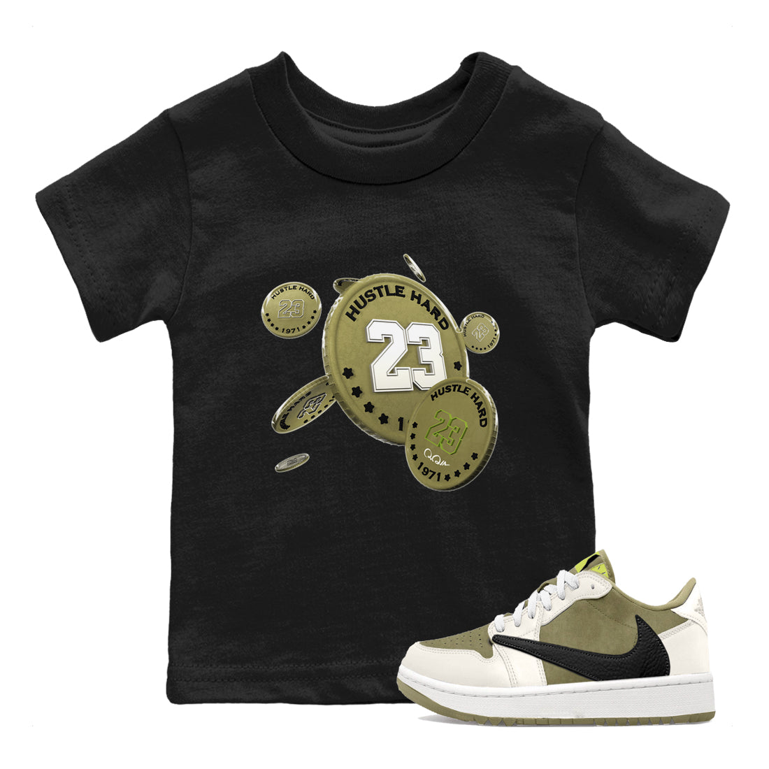 Coin Drop snkmatch Tee Kids - Air Jordan 1 Travis Scott Golf
