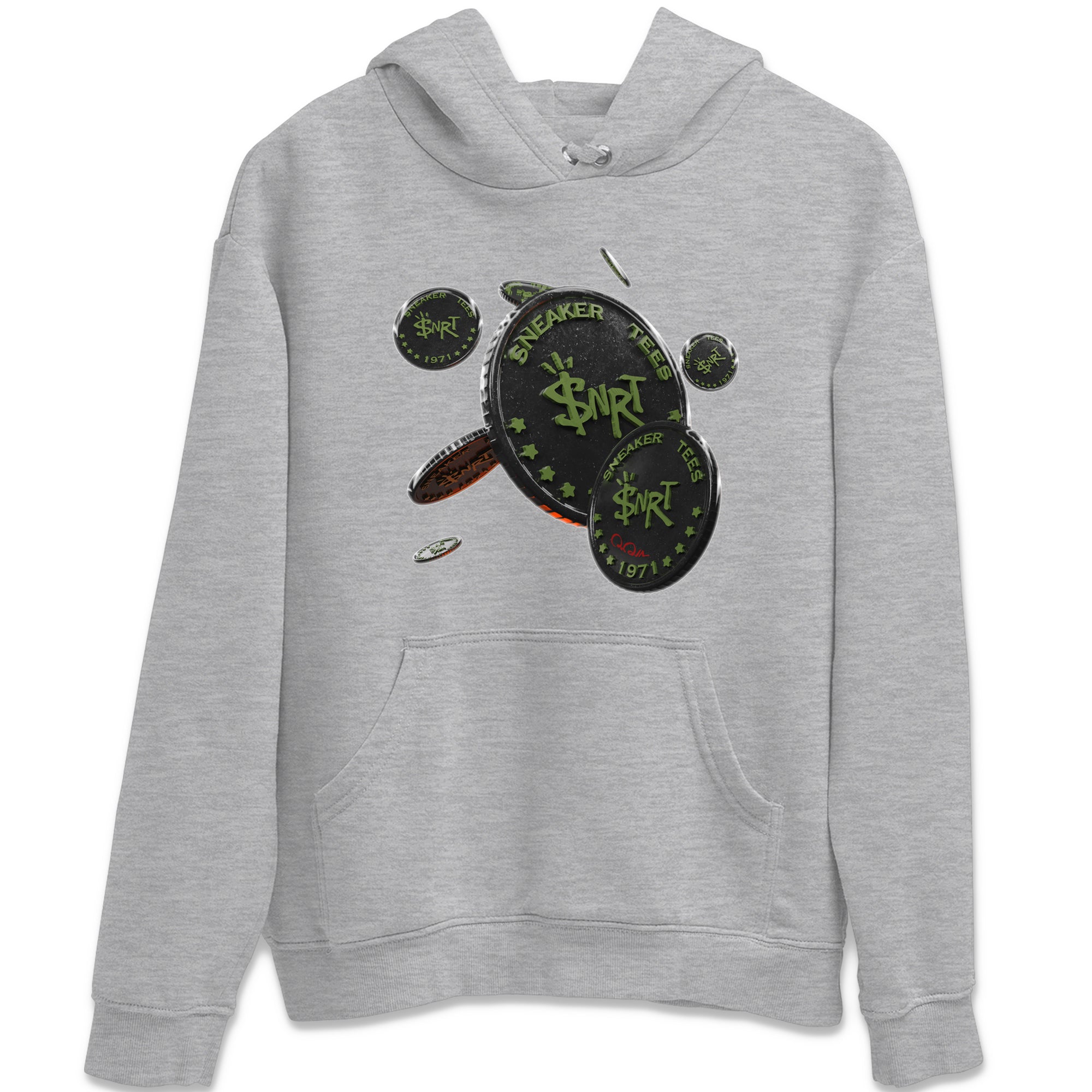 Coin Drop Unisex Tops - Air Jordan 1 Travis Scott Olive