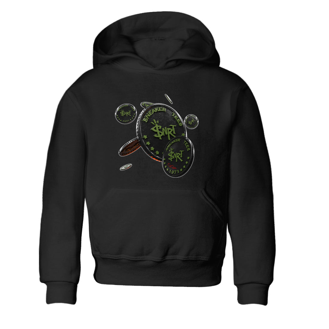 Coin Drop Kids Tops - Air Jordan 1 Travis Scott Olive