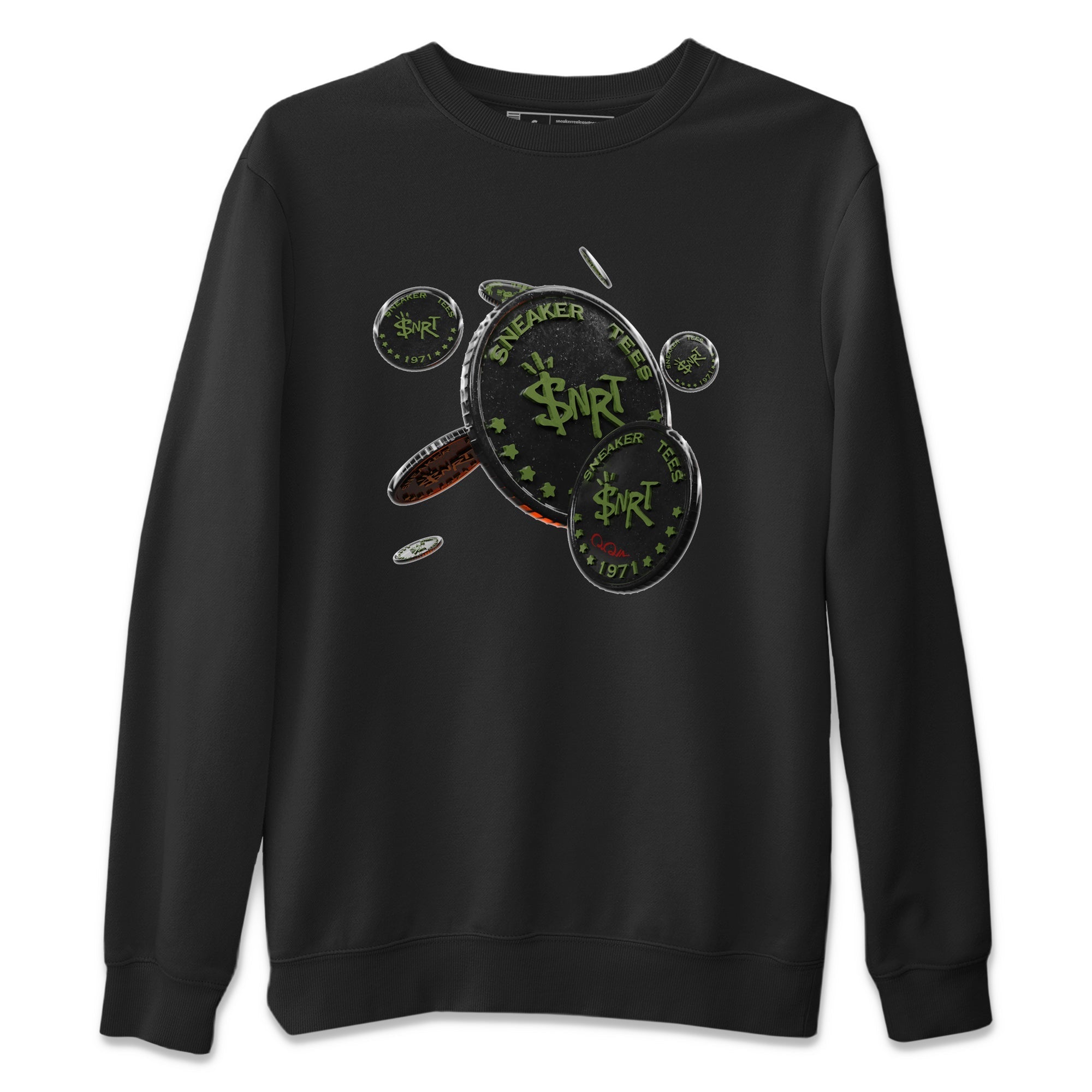 Coin Drop Unisex Tops - Air Jordan 1 Travis Scott Olive