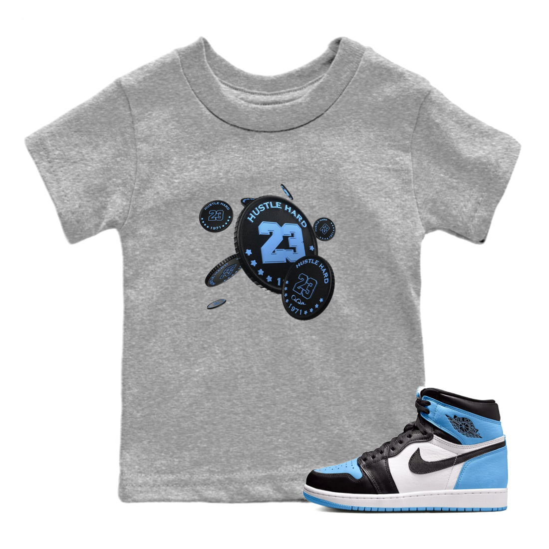 Coin Drop Kids Tops - Air Jordan 1 UNC Toe