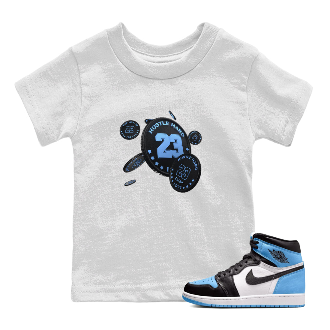 Coin Drop Kids Tops - Air Jordan 1 UNC Toe