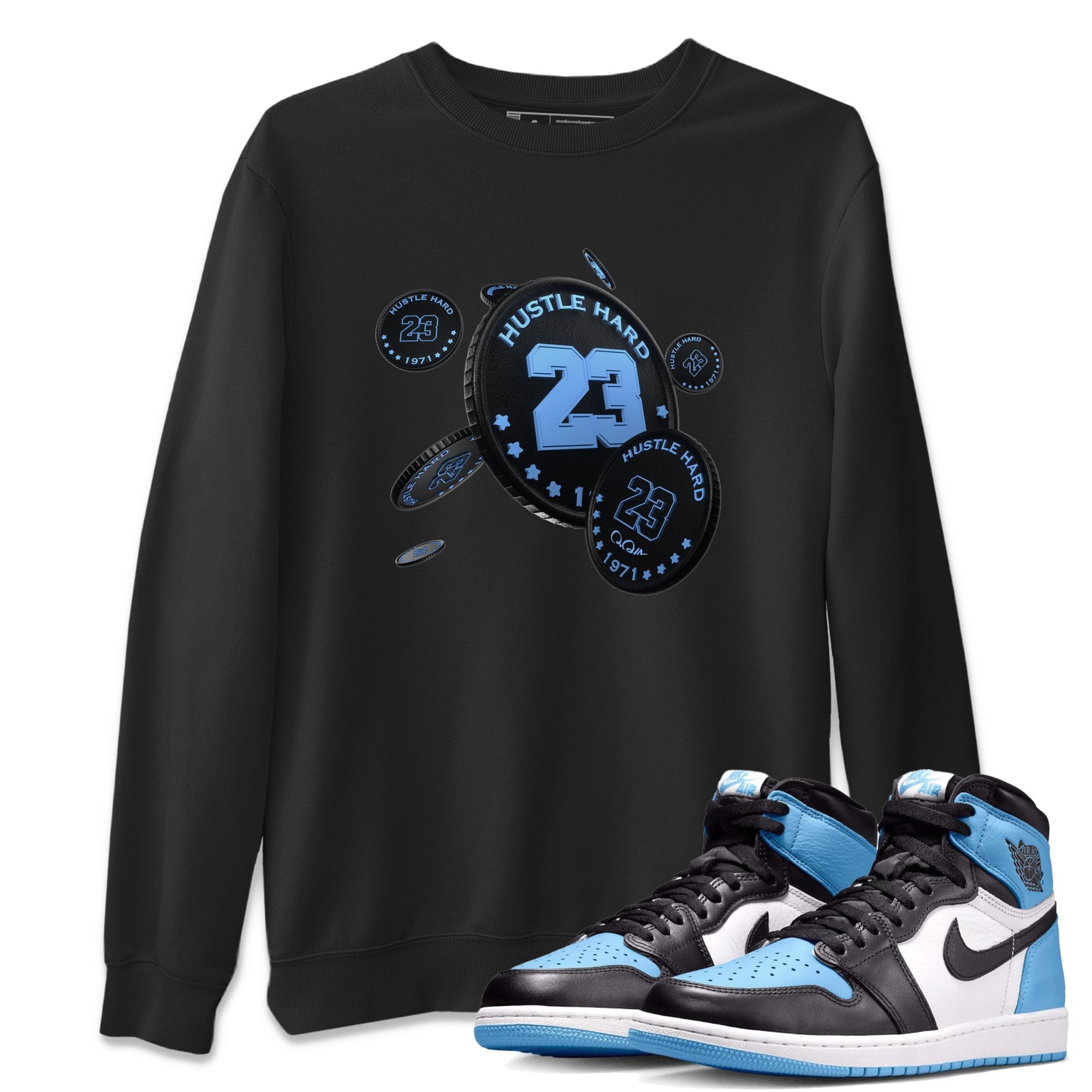 Coin Drop Unisex Tops - Air Jordan 1 UNC Toe