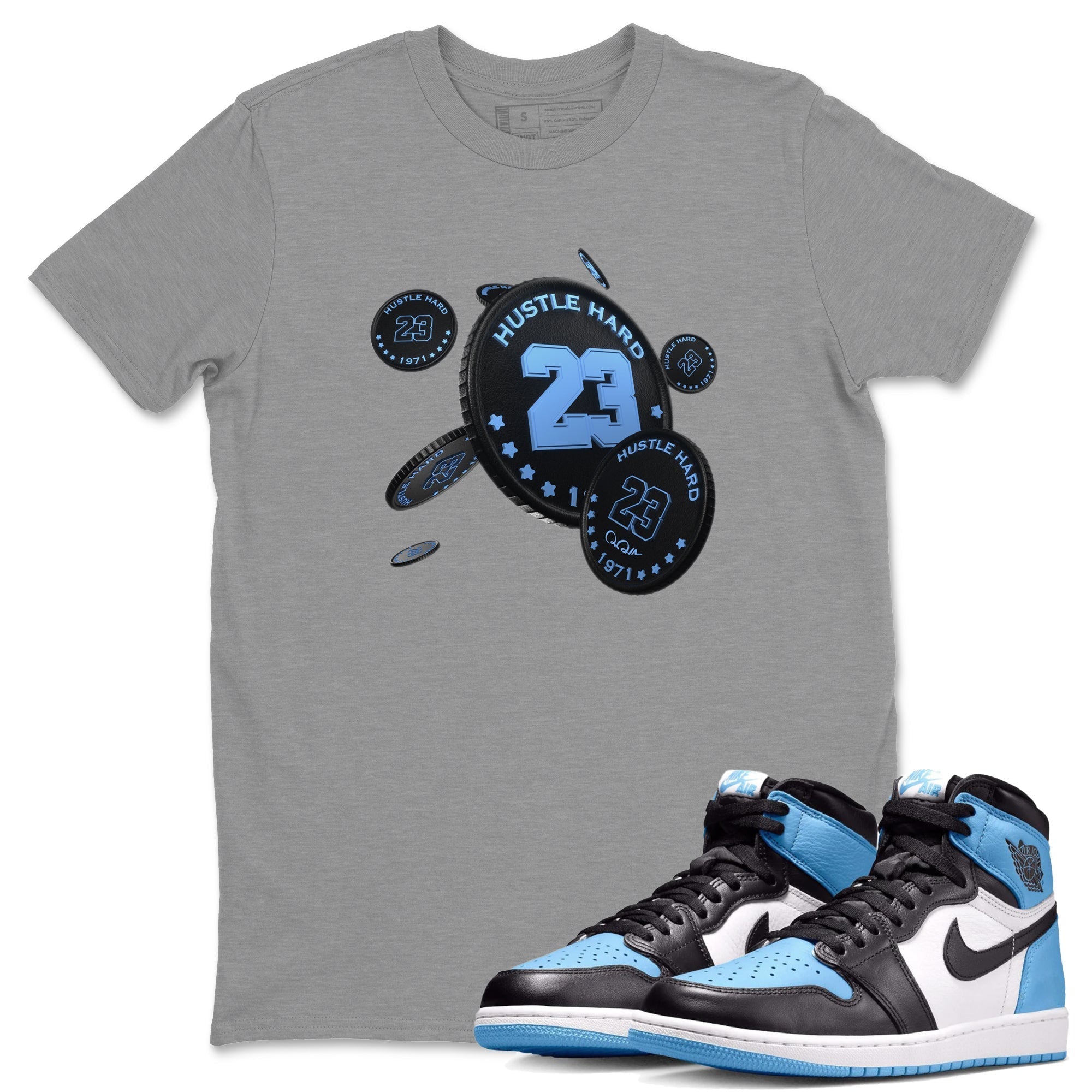 Coin Drop Unisex Tops - Air Jordan 1 UNC Toe