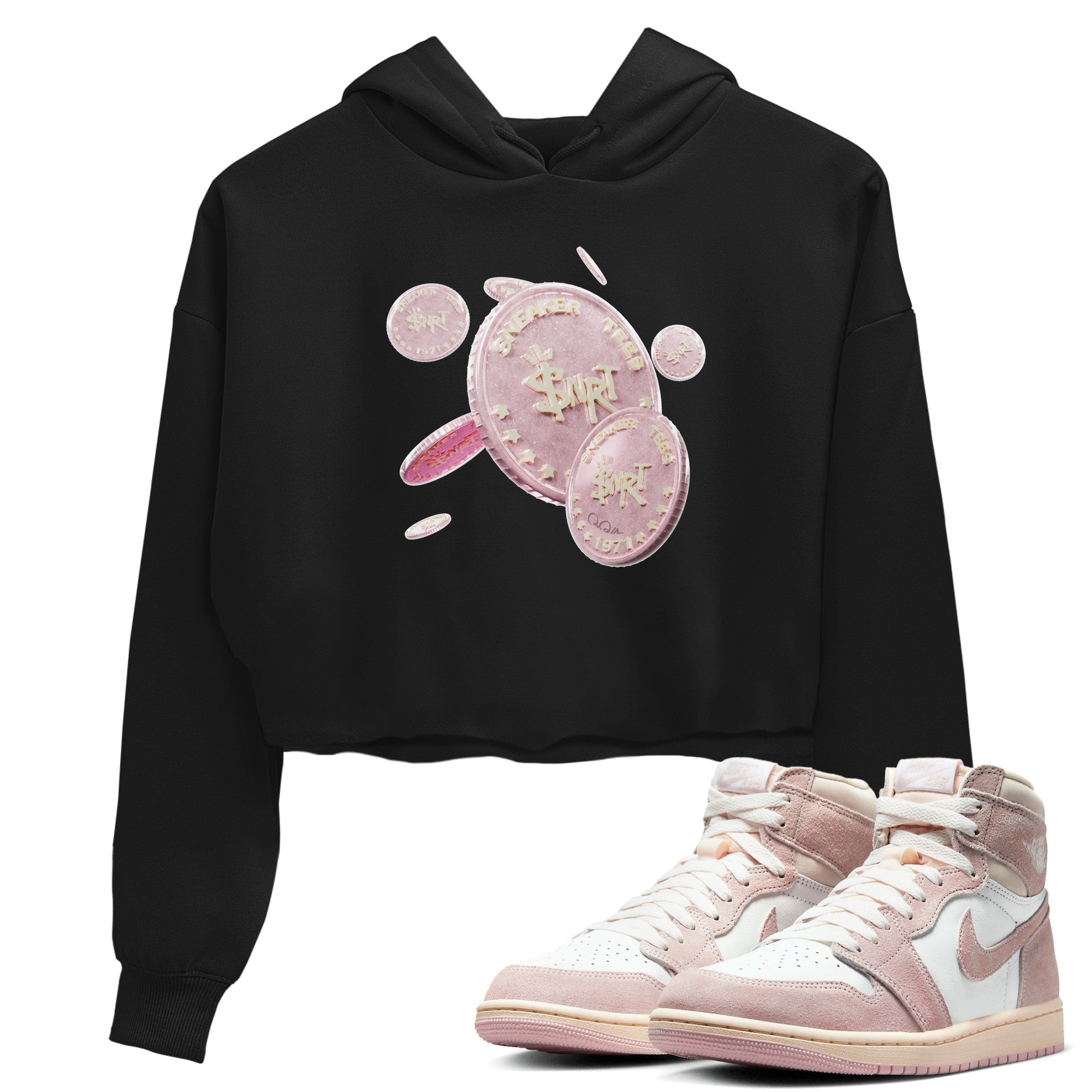 Coin Drop Women's Tops - Air Jordan 1 Washed Pink
