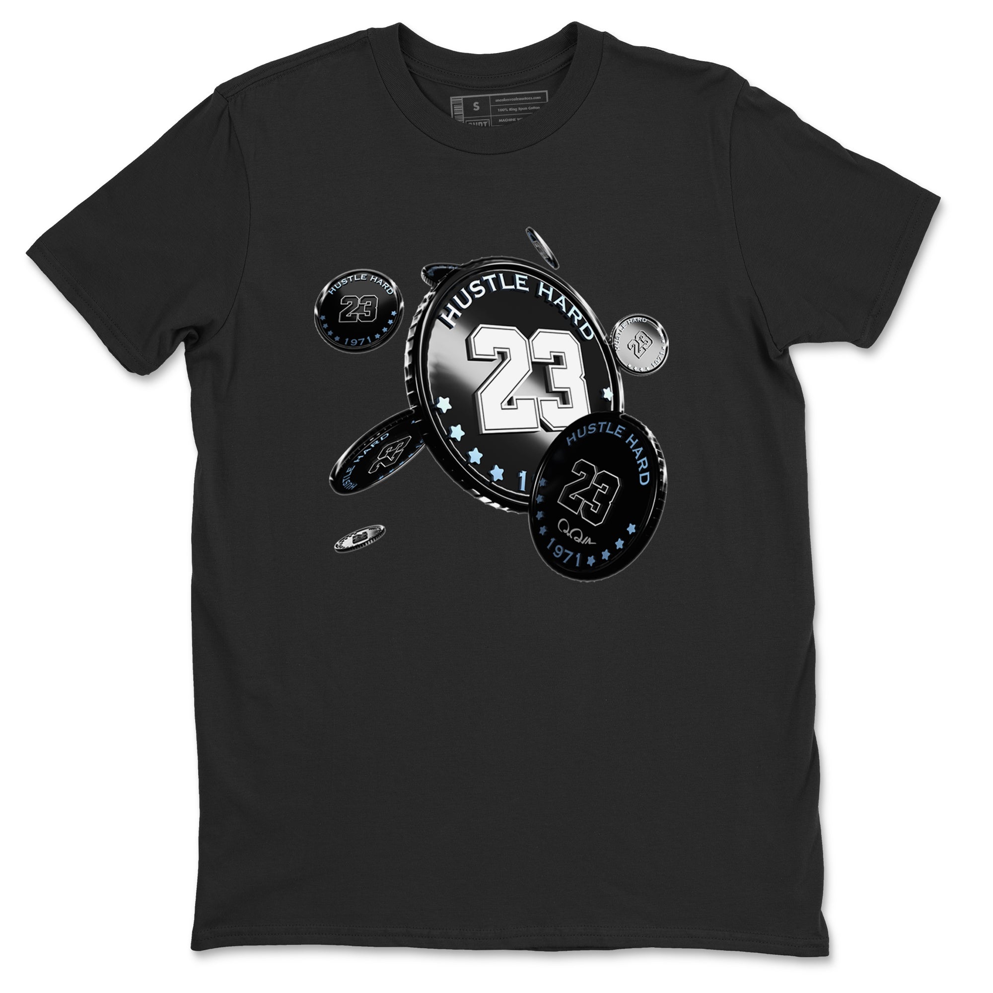 Coin Drop snkmatch Tee - Air Jordan 11 Black and Varsity Royal