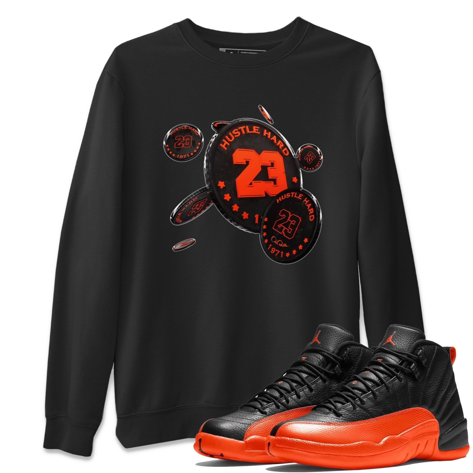 Coin Drop Unisex Tops - Air Jordan 12 Brilliant Orange