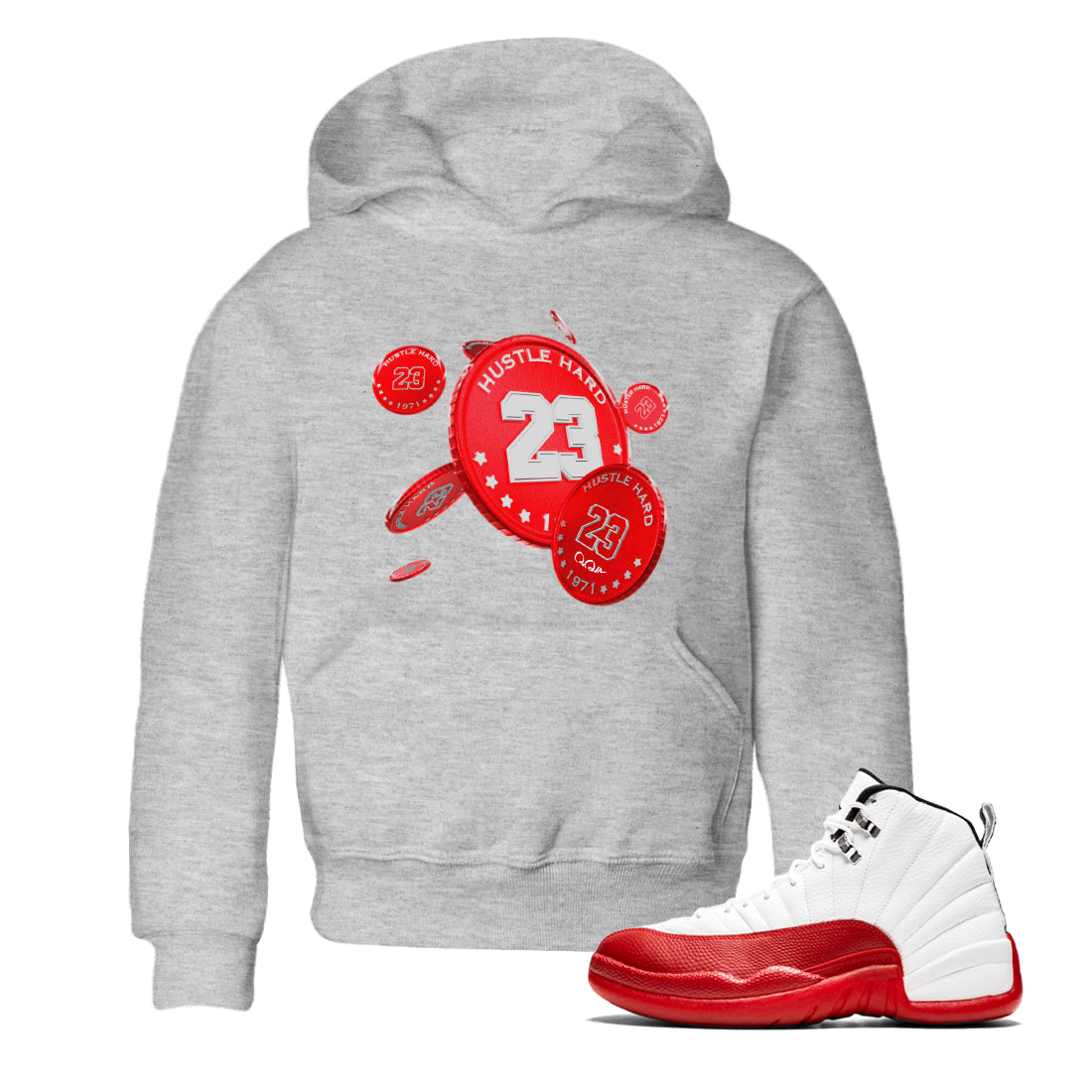 Coin Drop Kids Tops - Air Jordan 12 Cherry