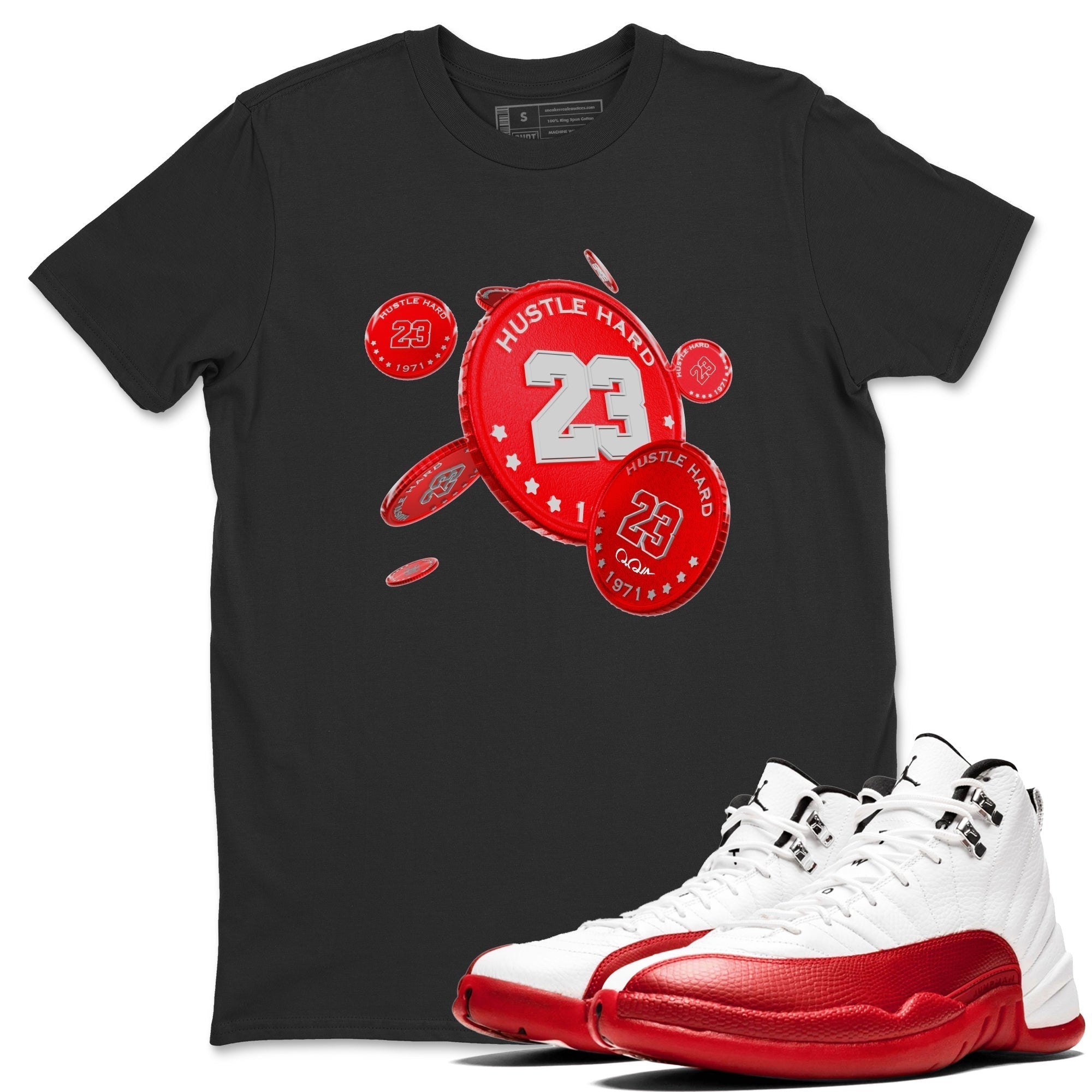 Coin Drop Unisex Adult Tops - Air Jordan 12 Cherry