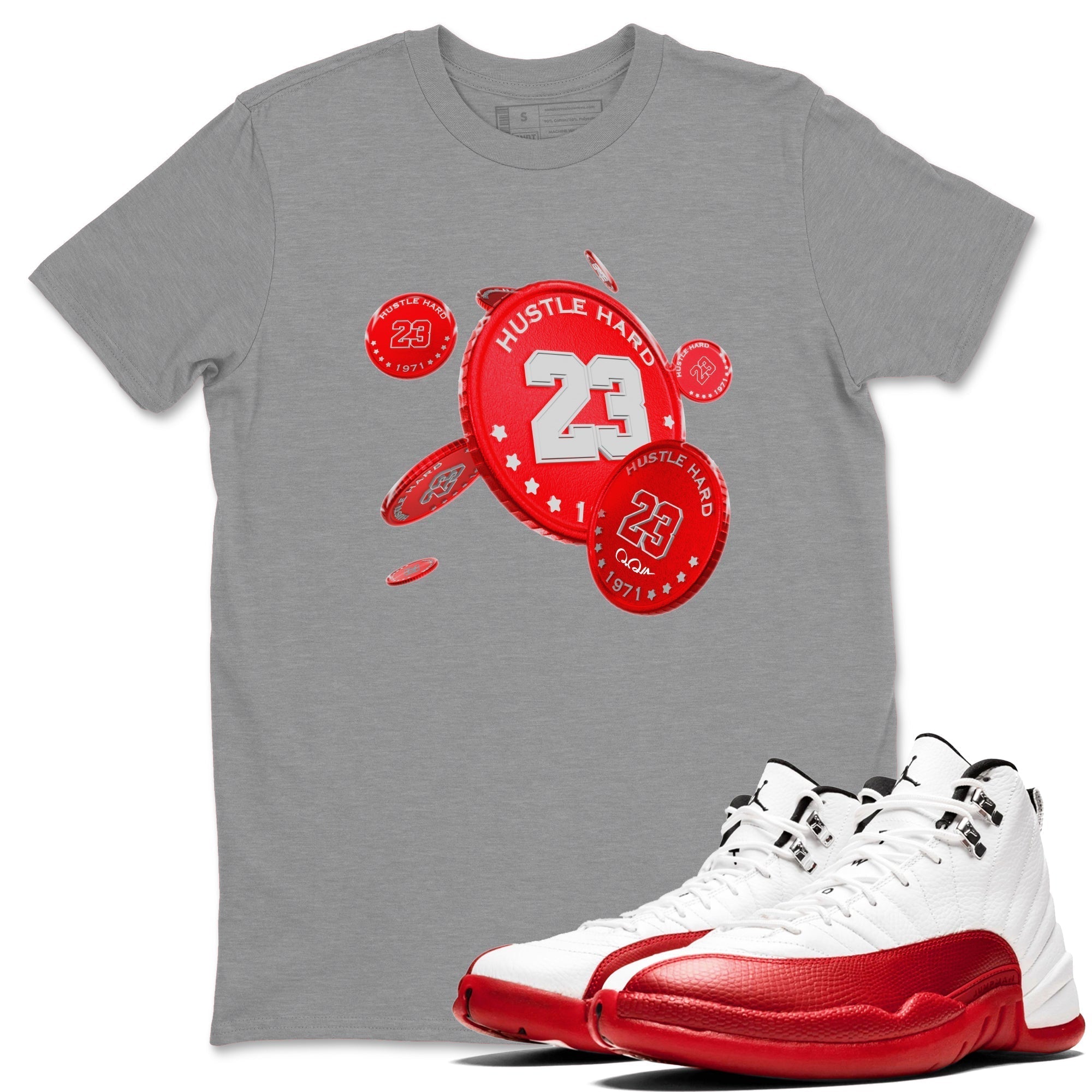 Coin Drop Unisex Tops - Air Jordan 12 Cherry