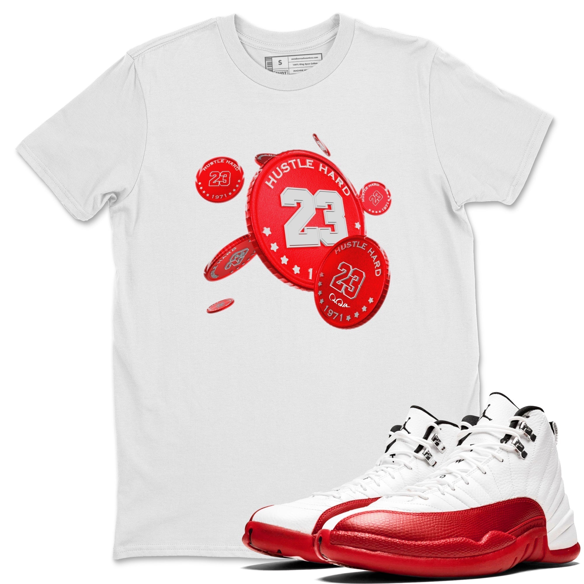 Coin Drop Unisex Tops - Air Jordan 12 Cherry