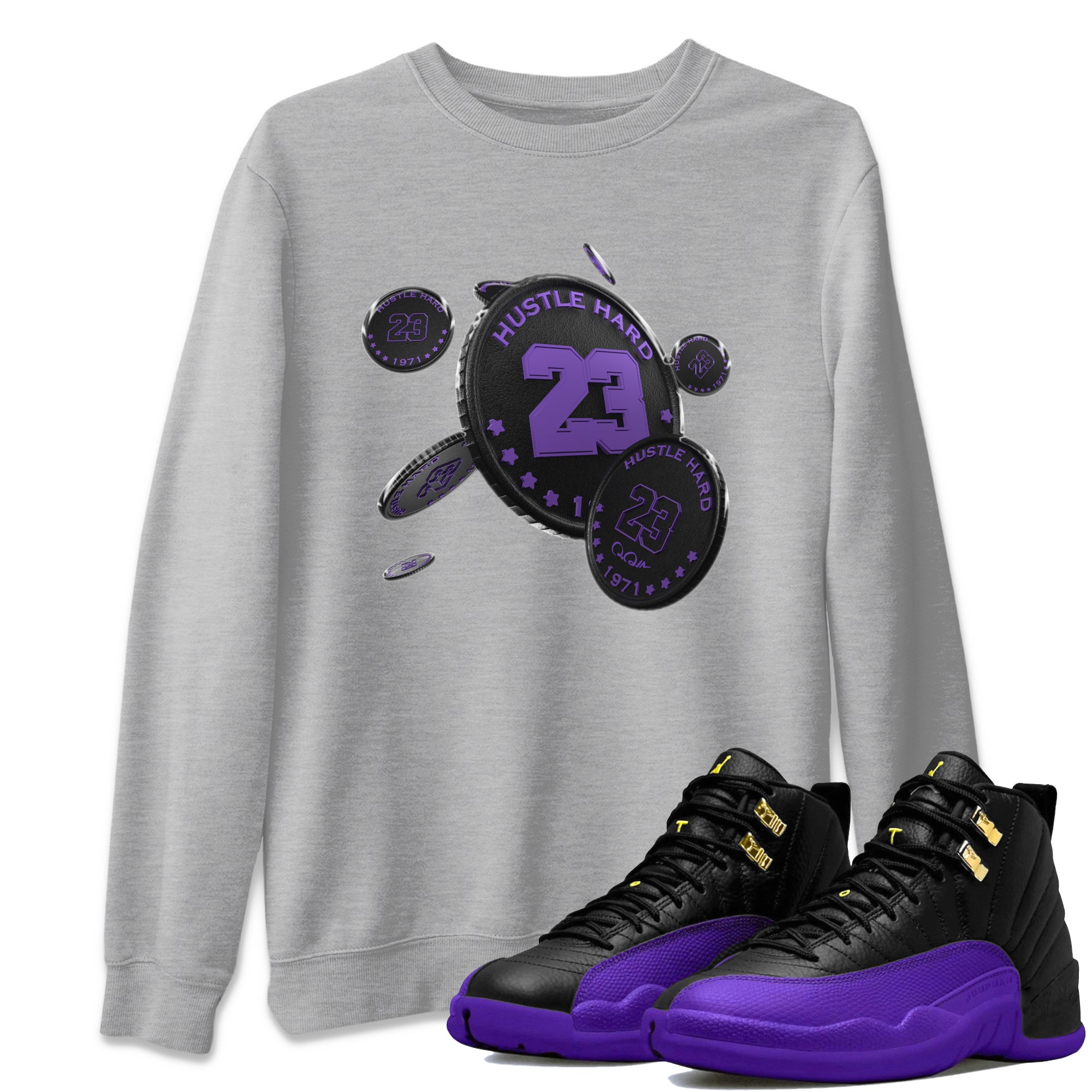 Coin Drop Unisex Tops - Air Jordan 12 Field Purple