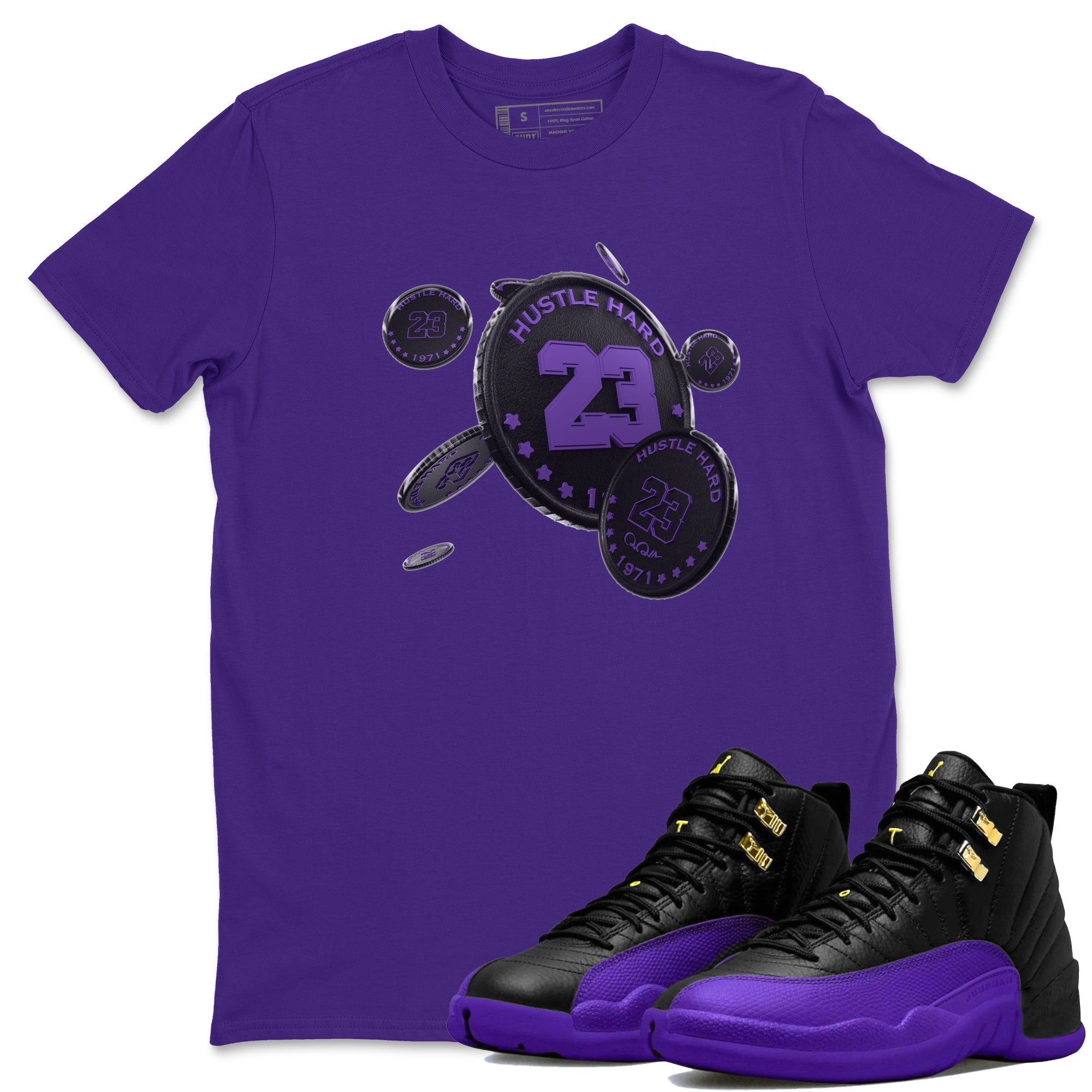 Coin Drop Unisex Tops - Air Jordan 12 Field Purple