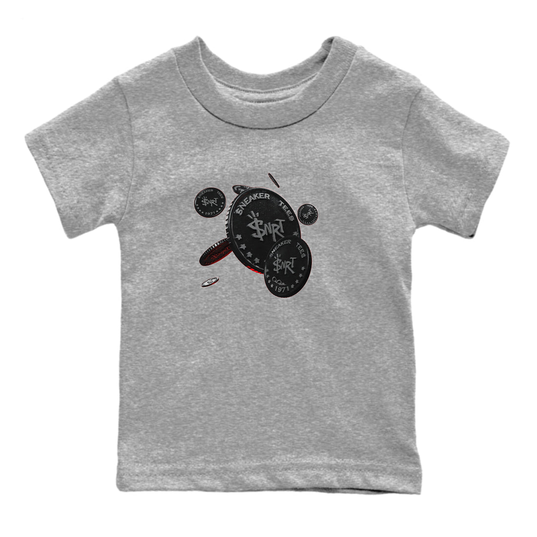 Coin Drop Kids Tops - Air Jordan 13 Black Flint