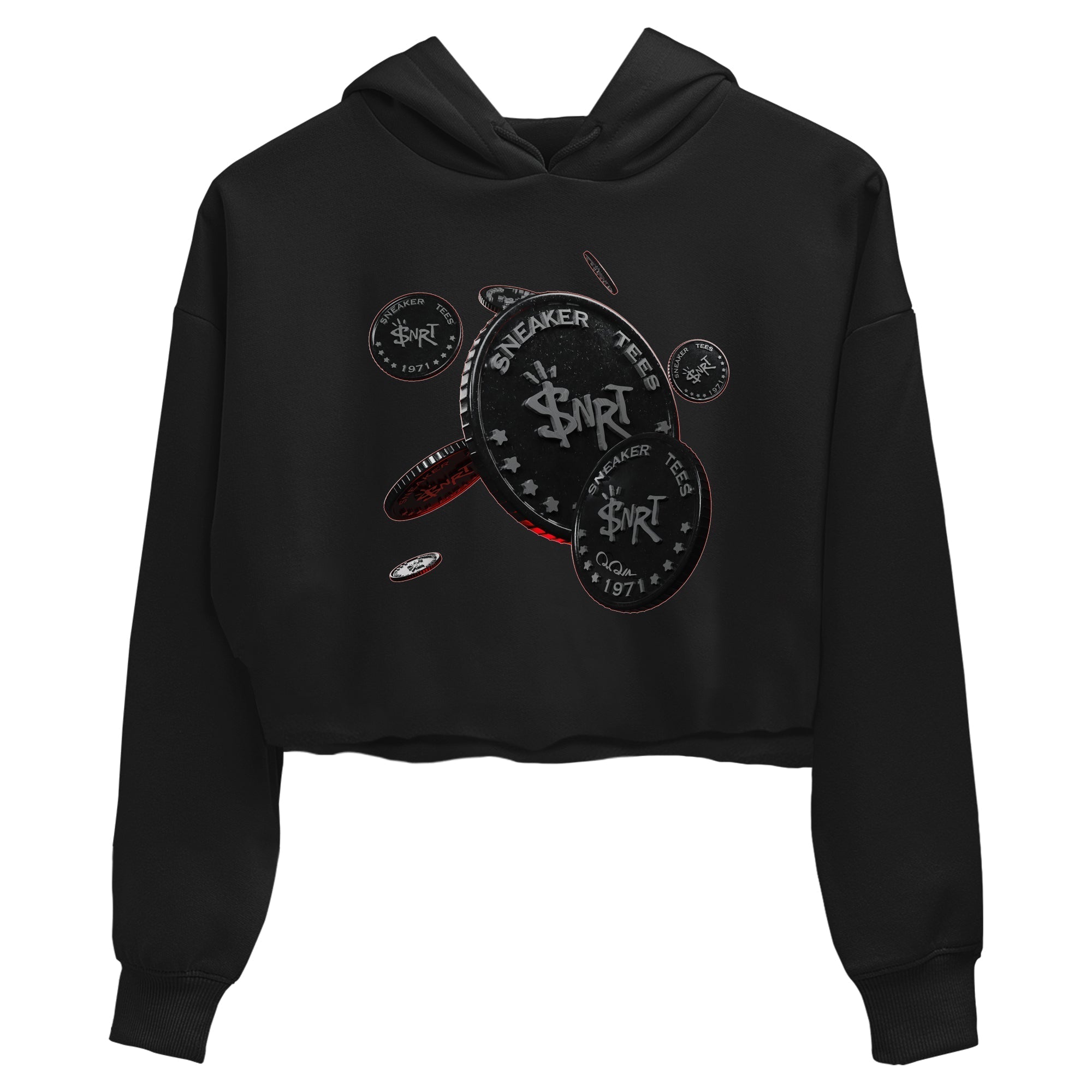 Coin Drop Women's Tops - Air Jordan 13 Black Flint