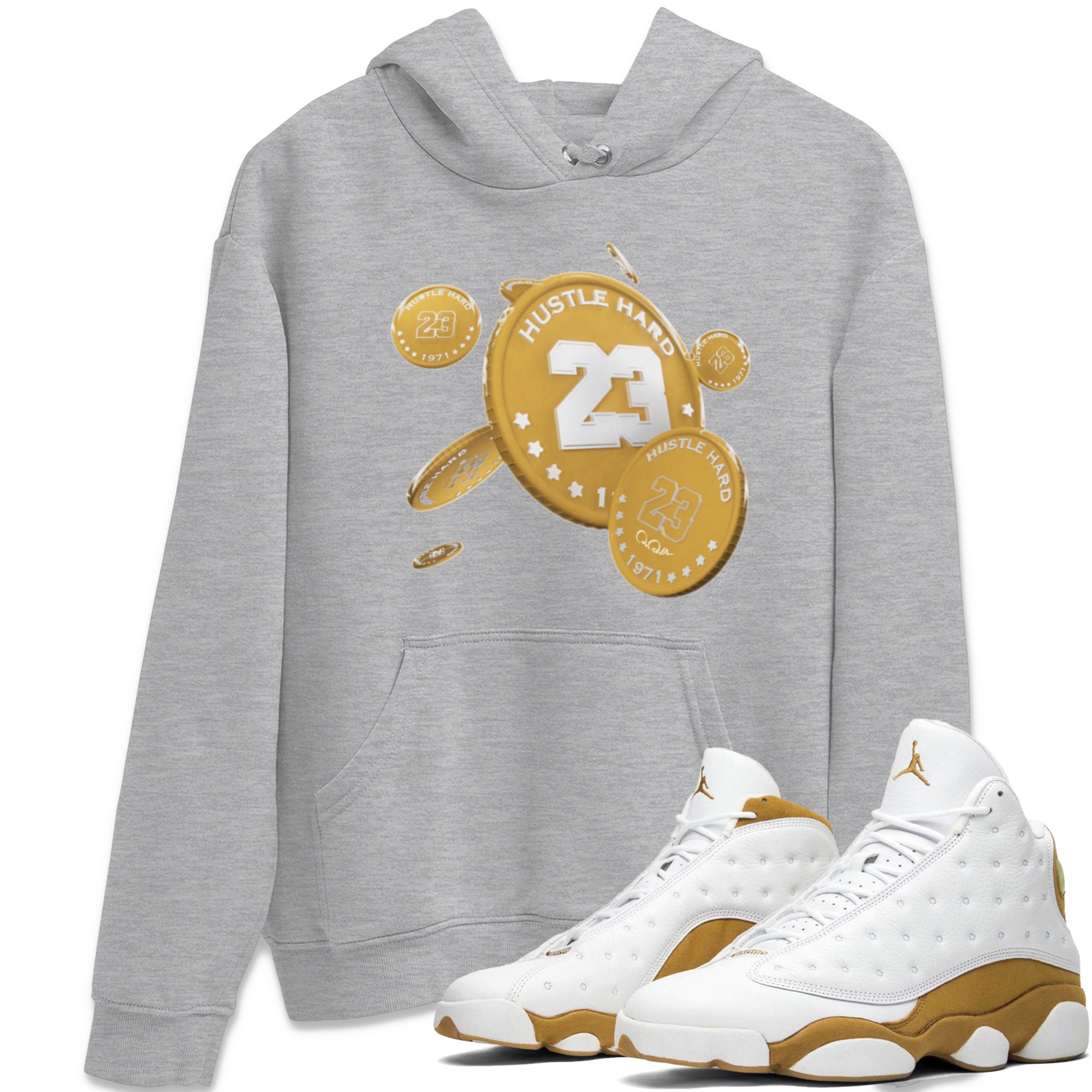 Coin Drop Unisex Tops - Air Jordan 13 Wheat