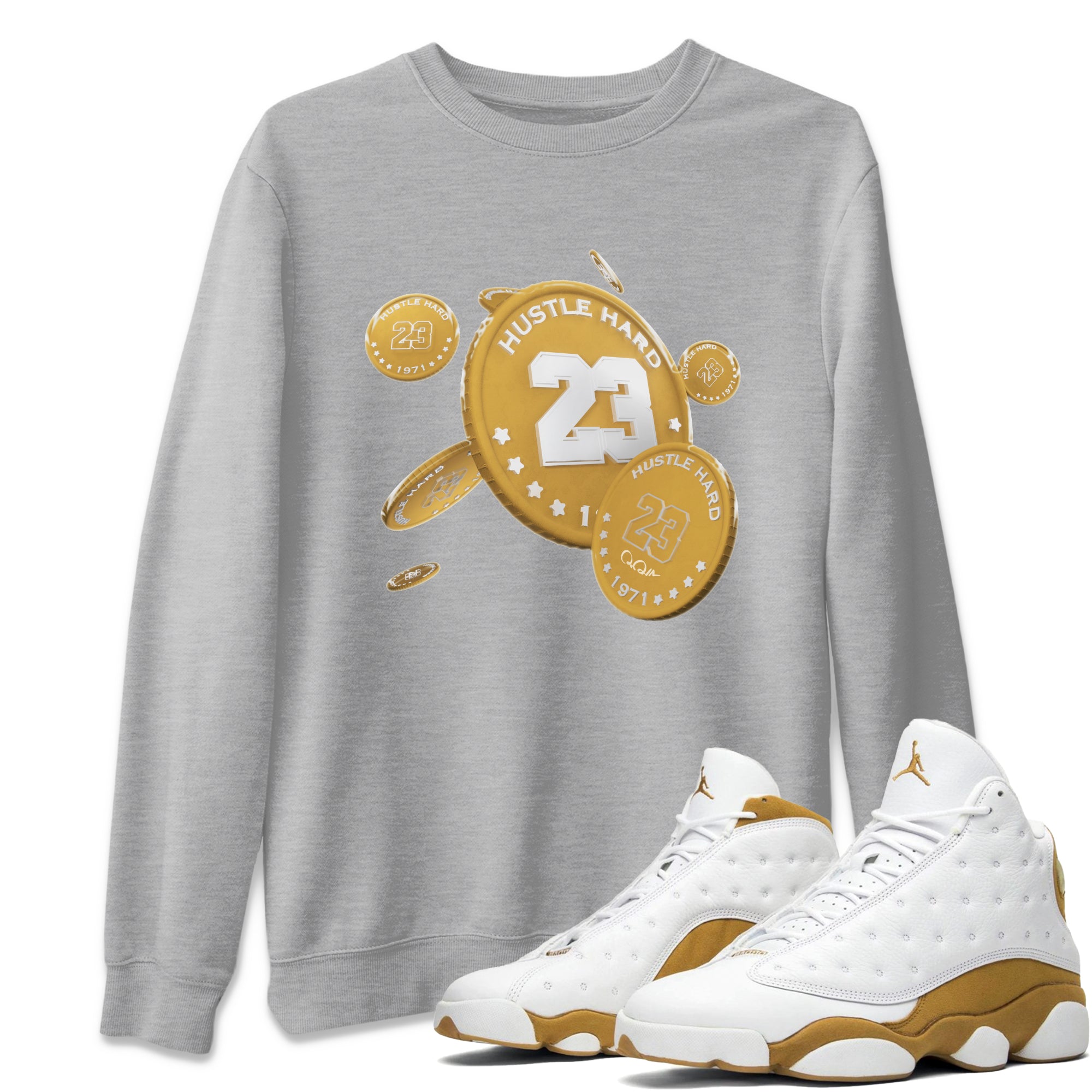 Coin Drop Unisex Tops - Air Jordan 13 Wheat