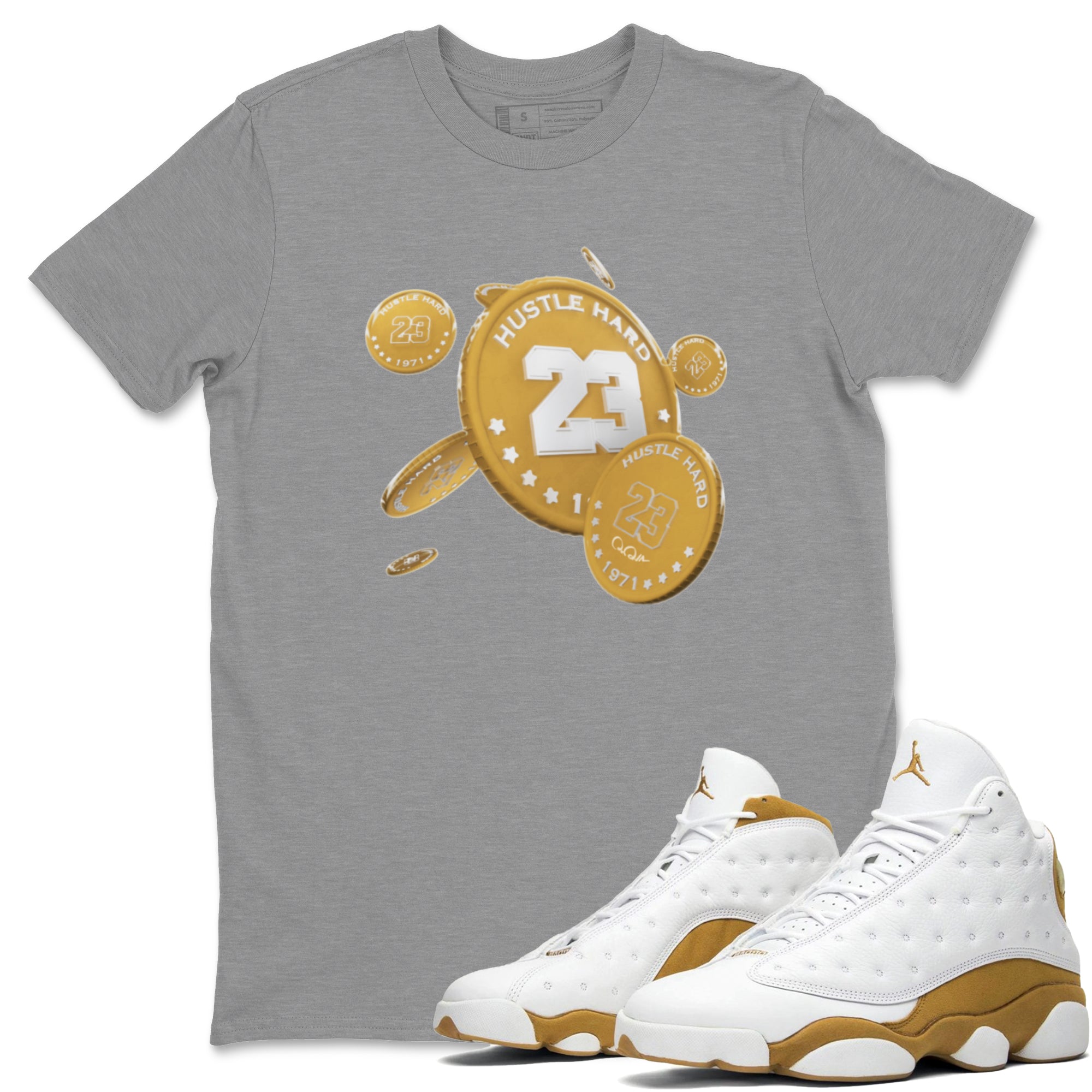 Coin Drop Unisex Tops - Air Jordan 13 Wheat