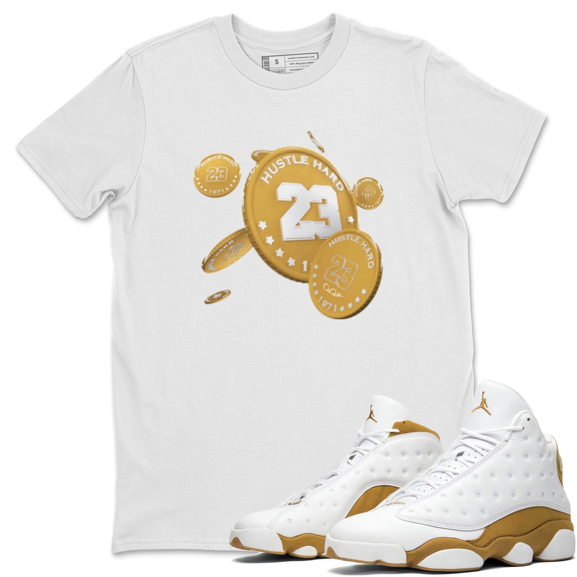 Coin Drop Unisex Tops - Air Jordan 13 Wheat