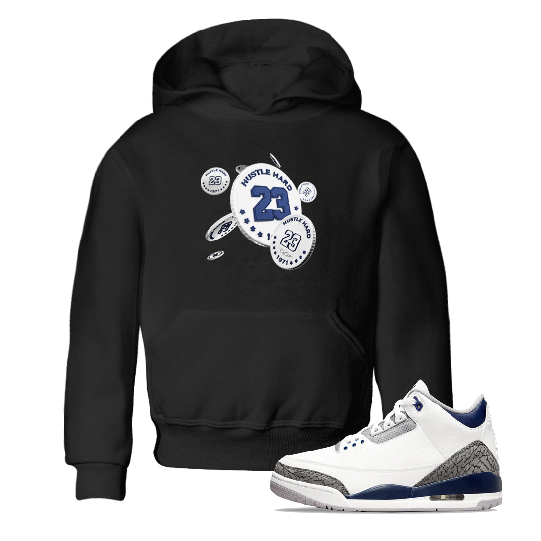 Coin Drop snkmatch Tees Kids - Air Jordan 3 Midnight Navy 2023