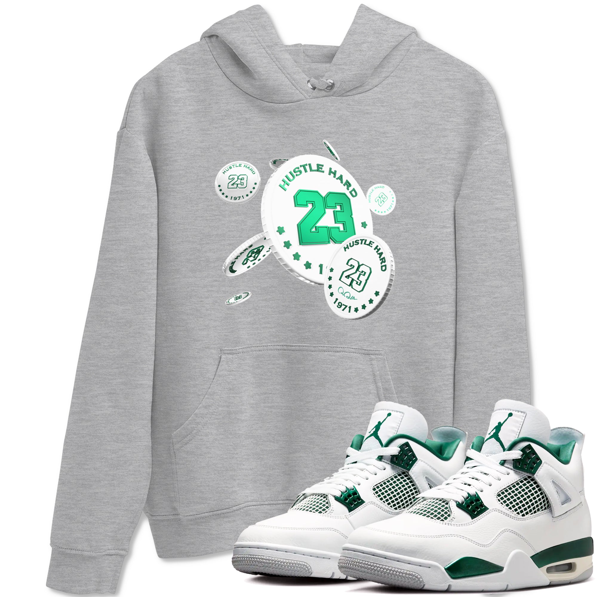 Coin Drop snkmatch Tees - Air Jordan 4 Oxidized Green