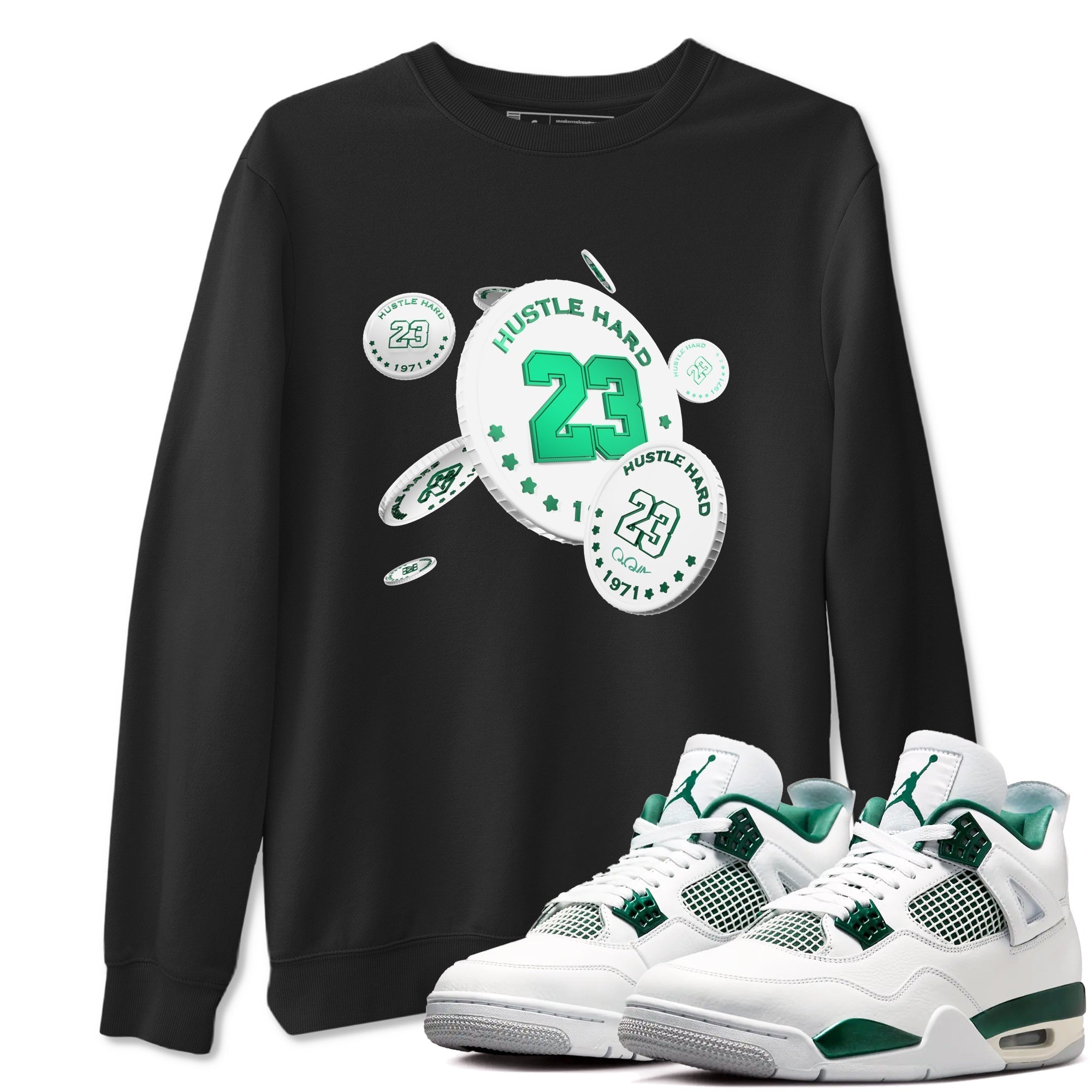 Coin Drop snkmatch Tees - Air Jordan 4 Oxidized Green