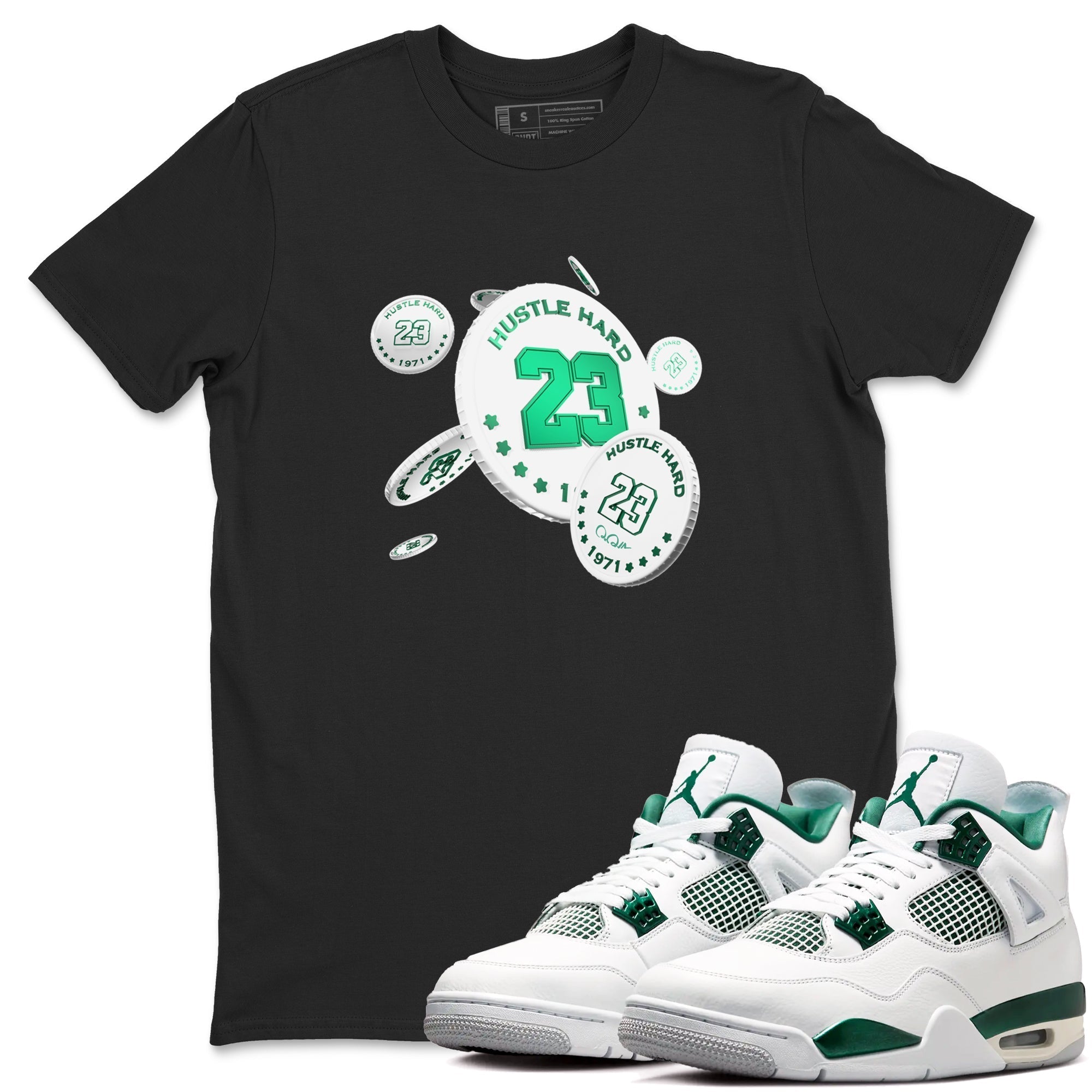 Coin Drop snkmatch Tees - Air Jordan 4 Oxidized Green