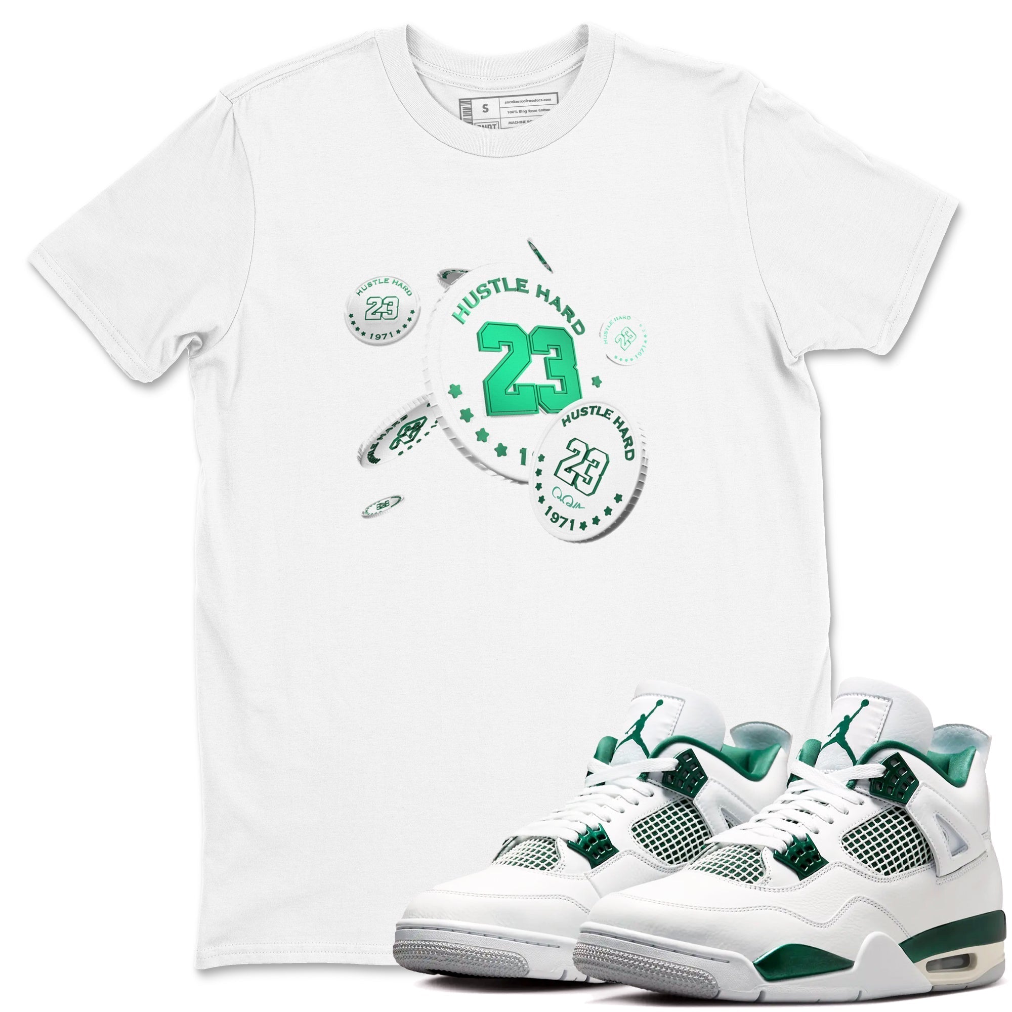 Coin Drop snkmatch Tees - Air Jordan 4 Oxidized Green