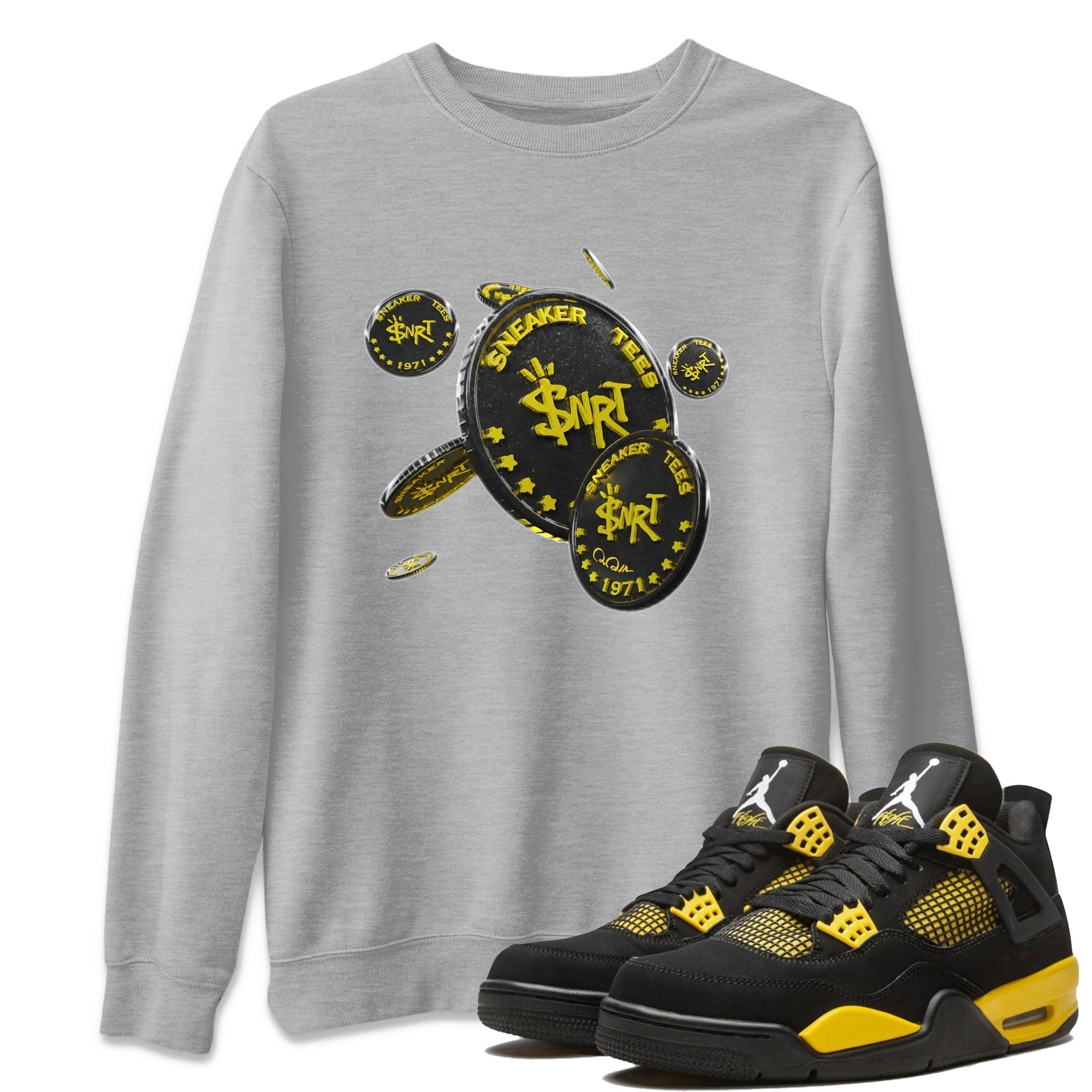 Coin Drop Unisex Tops - Air Jordan 4 Thunder