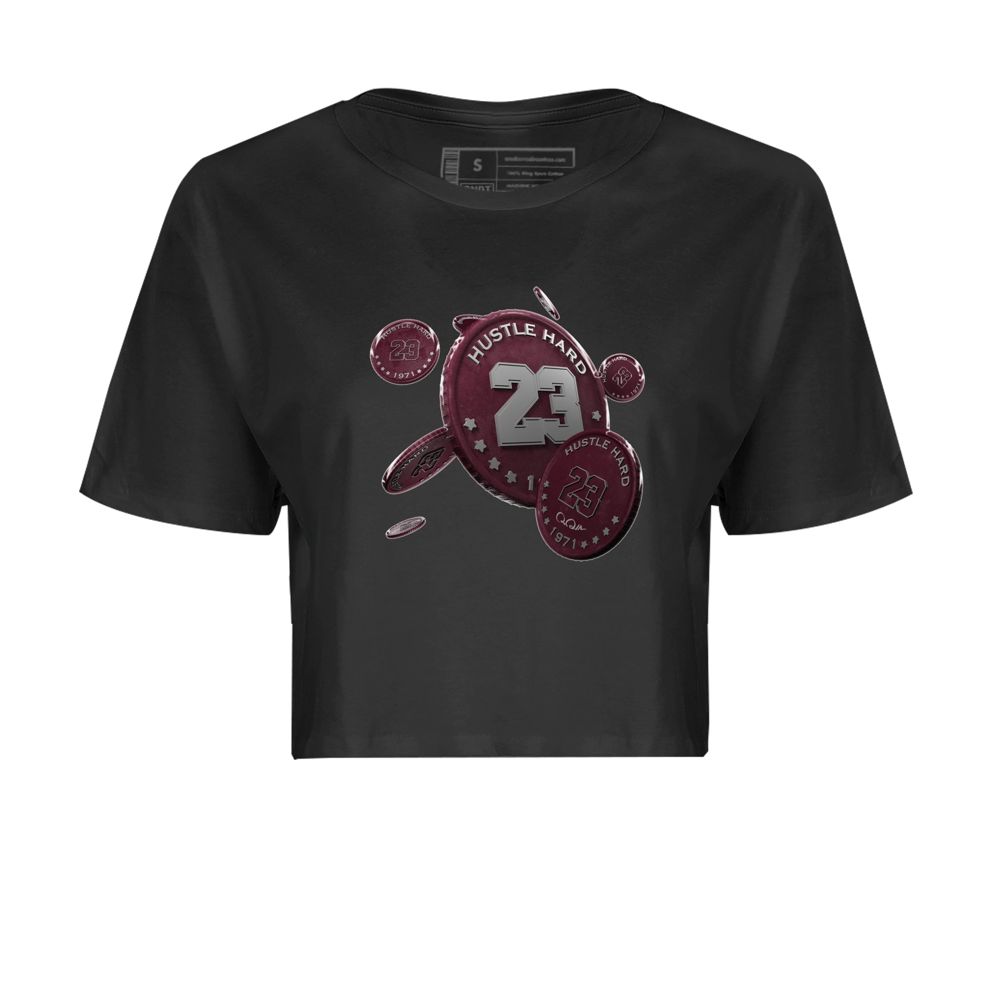 Coin Drop Women's Tops - Air Jordan 5 Burgundy