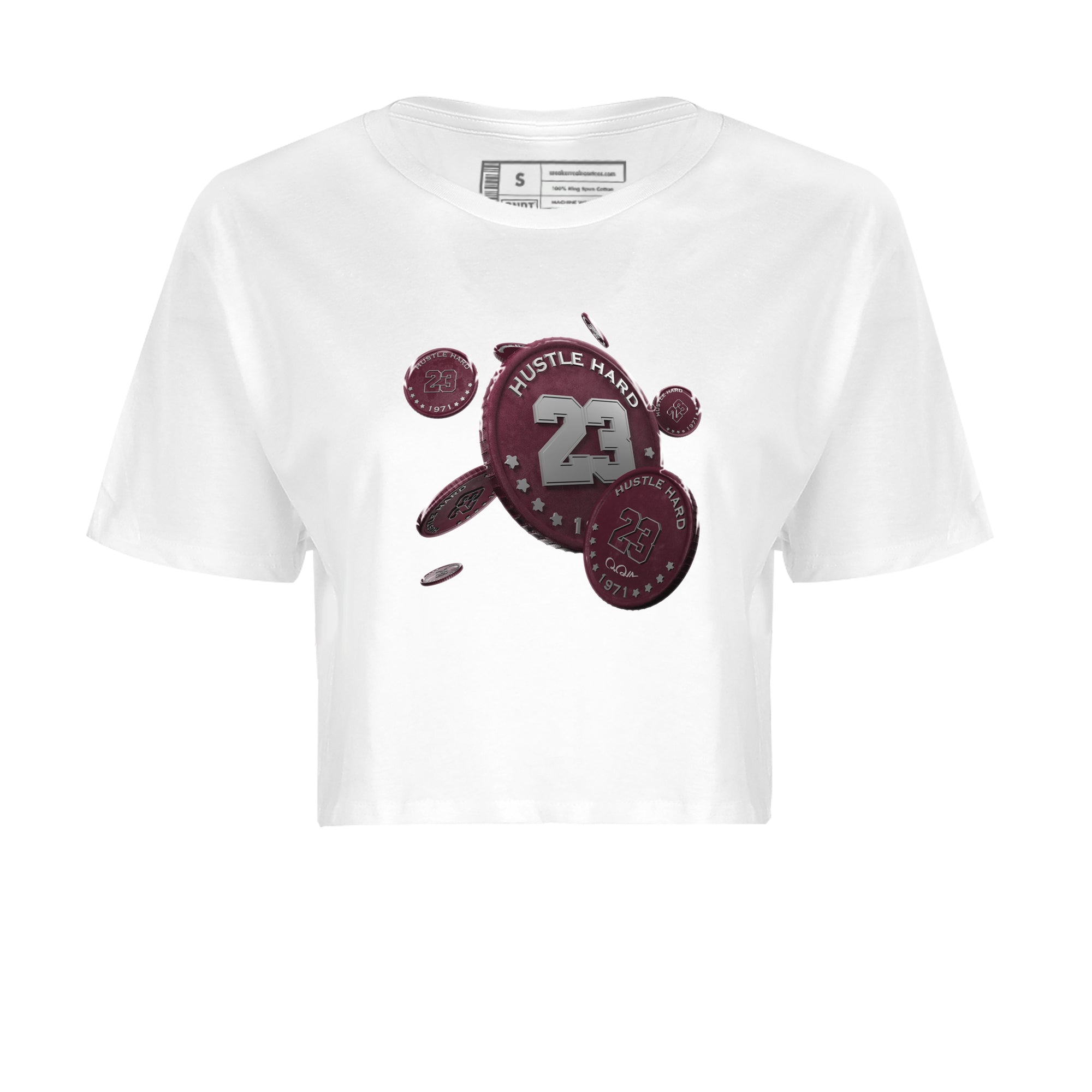 Coin Drop Women's Tops - Air Jordan 5 Burgundy