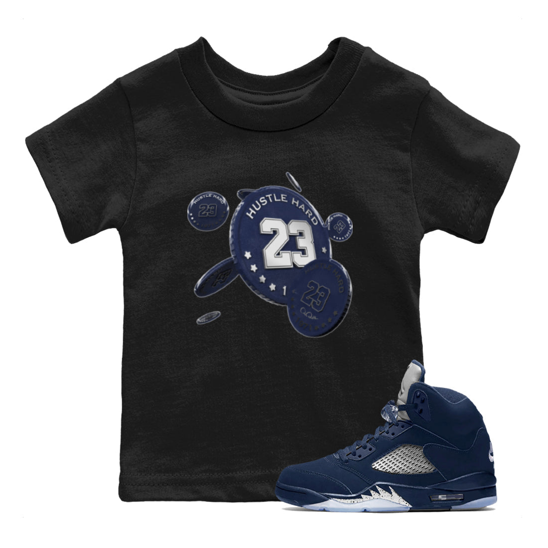 Coin Drop Kids Tops - Air Jordan 5 Georgetown