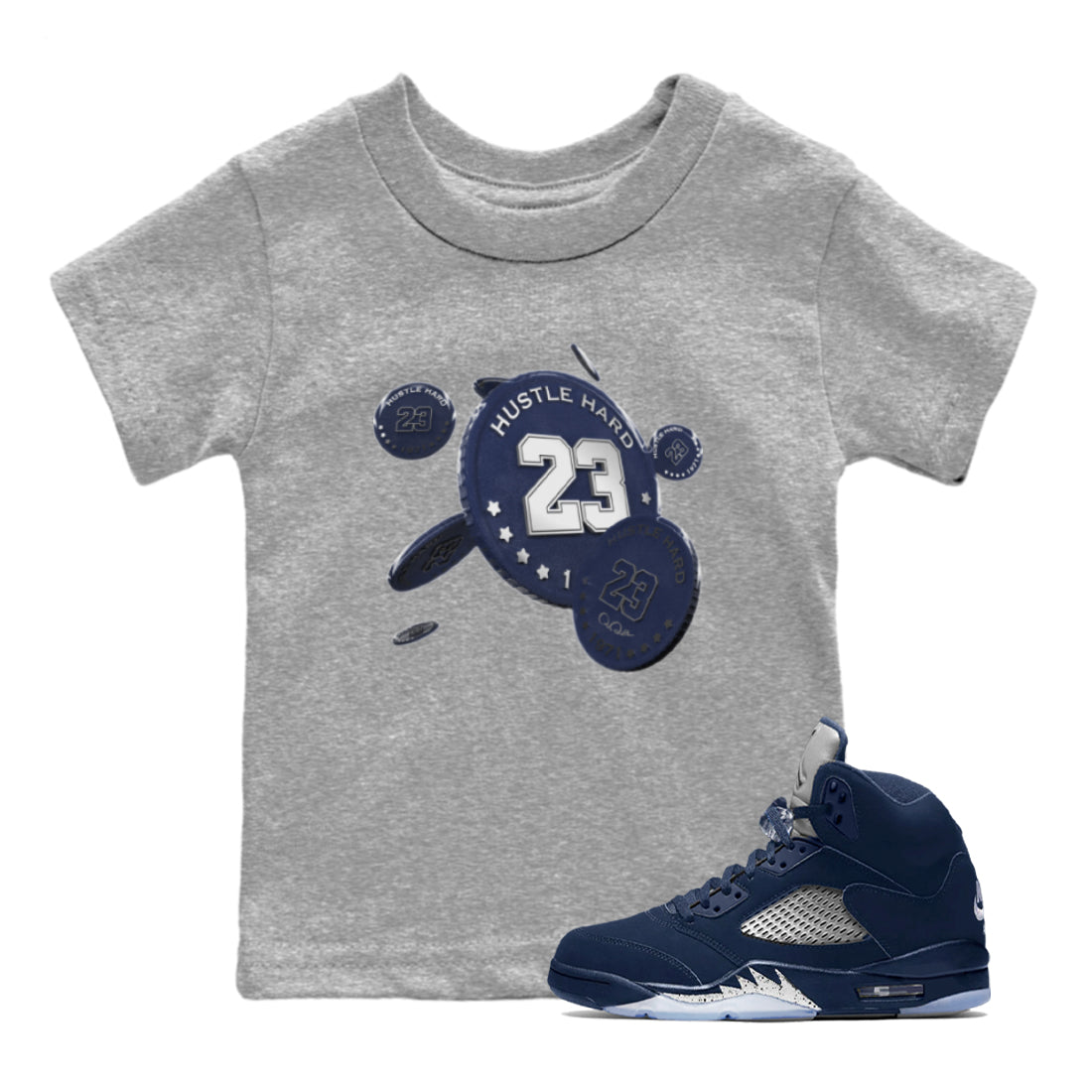 Coin Drop Kids Tops - Air Jordan 5 Georgetown