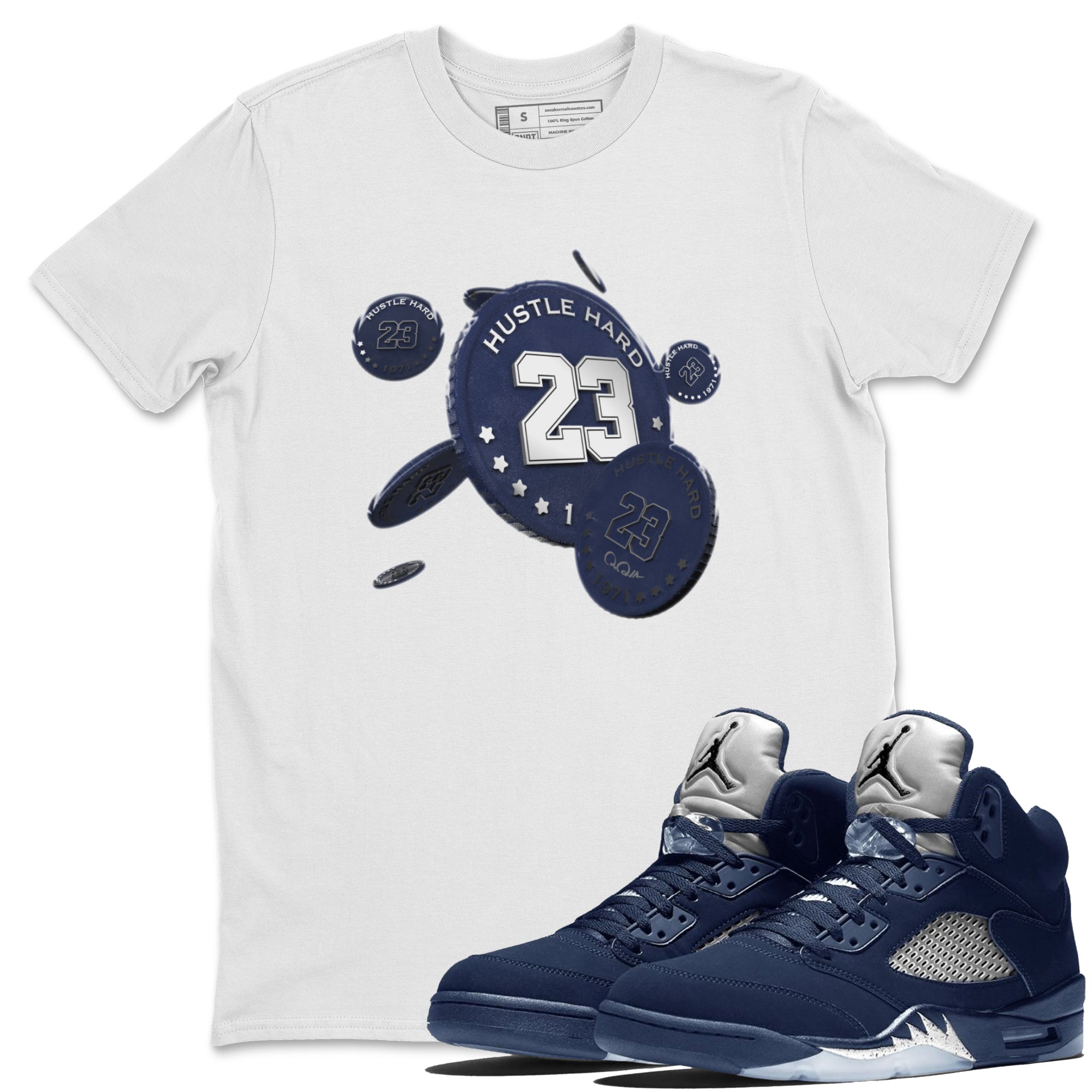 Coin Drop Unisex Tops - Air Jordan 5 Georgetown