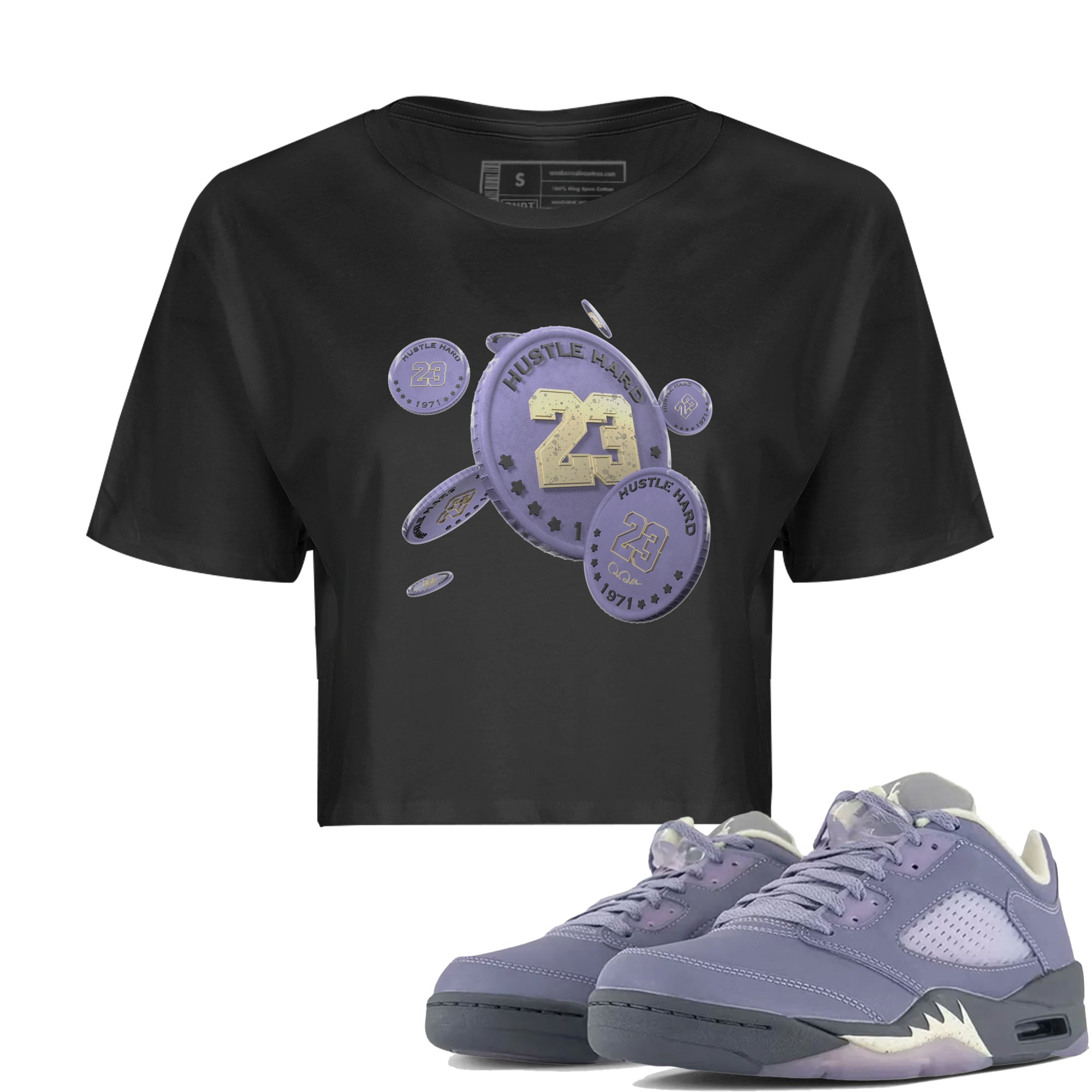 Coin Drop Women's Tops - Air Jordan 5 Indigo Haze