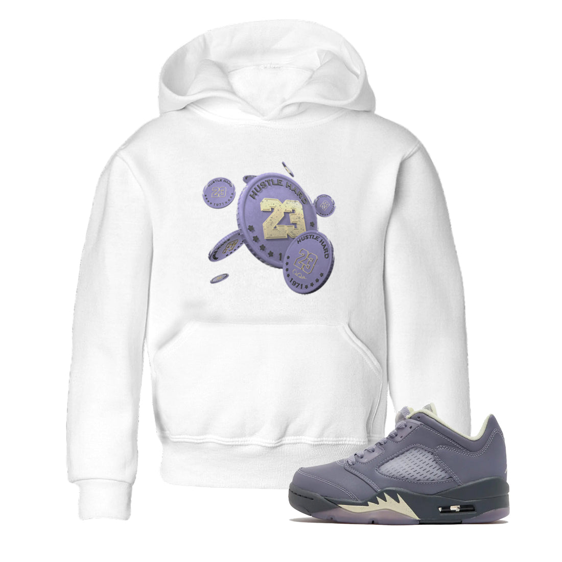 Coin Drop Kids Tops - Air Jordan 5 Indigo Haze